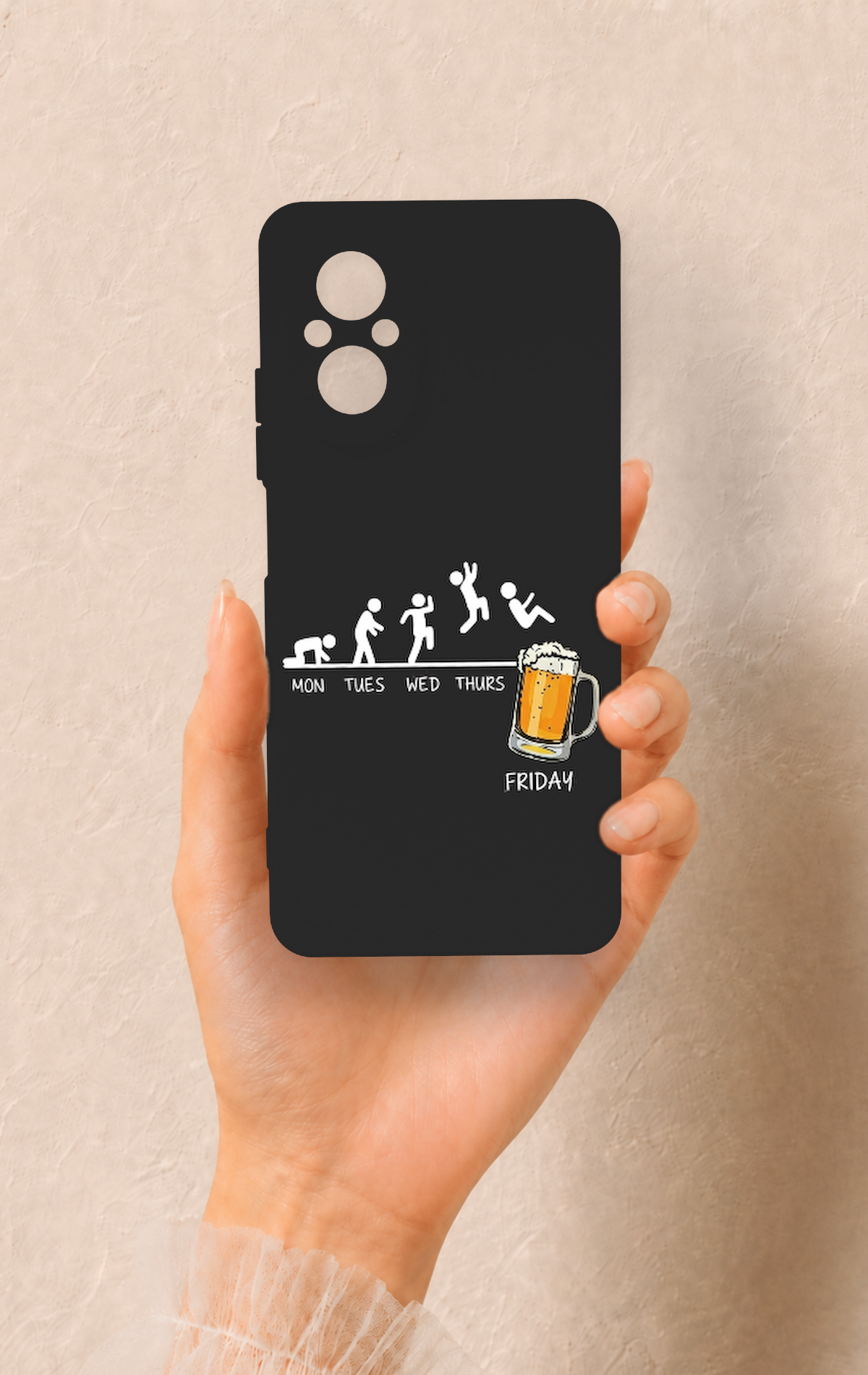 Realme 12 Lite Uyumlu Fun Day Friday Desenli Silikon Kılıf