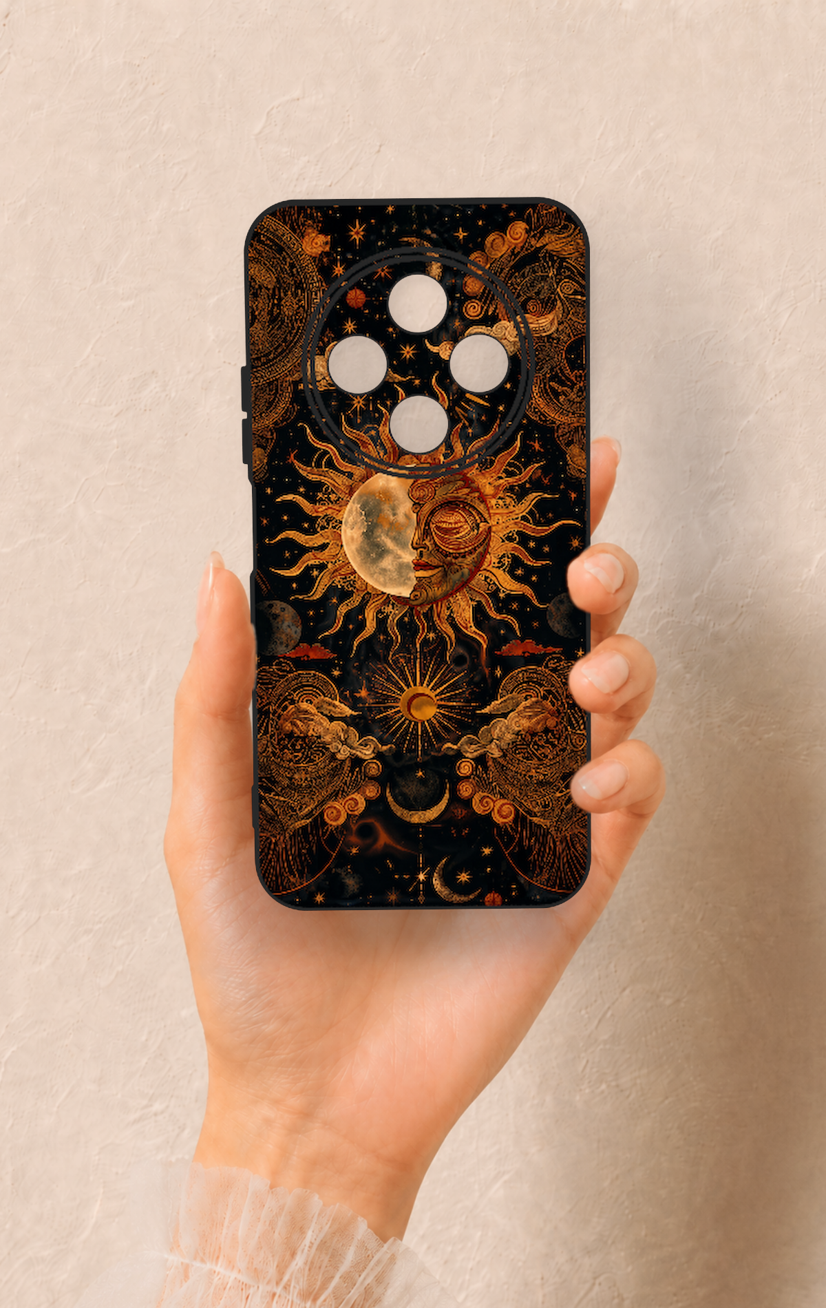 Tecno Spark 30C Uyumlu Mistik Güneş Desenli Silikon Kılıf