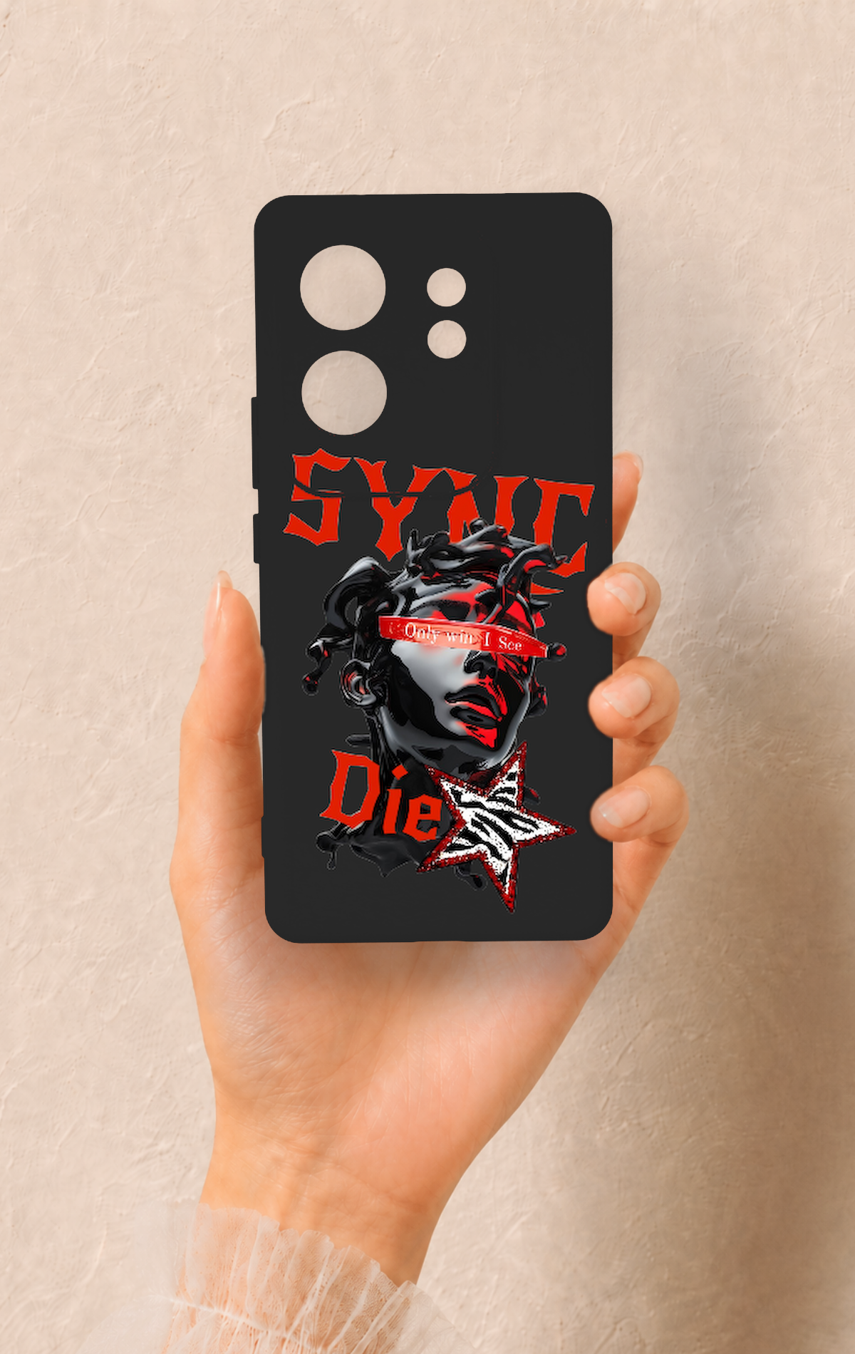 İnfinix Zero 30 Uyumlu Sync Die Desenli Silikon Kılıf