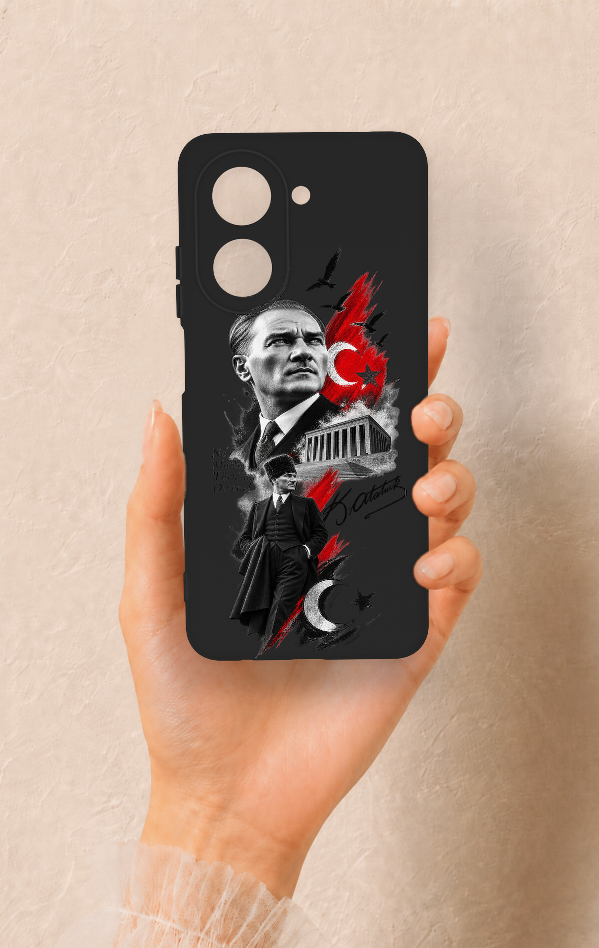 Redmi A5 Uyumlu Atatürk Anıtkabir Desenli Silikon Kılıf