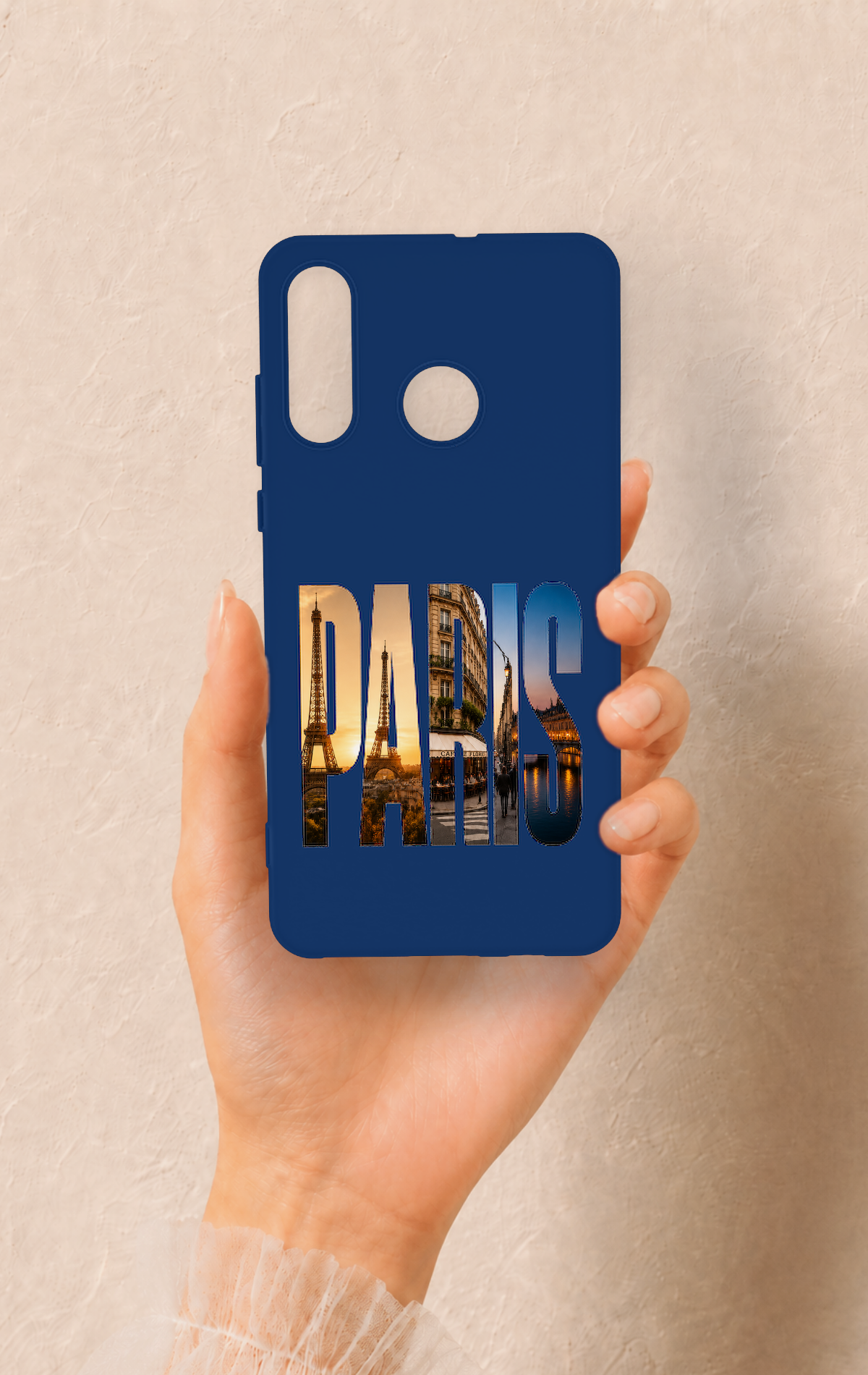 Huawei P30 Lite Uyumlu Paris Desenli Silikon Kılıf