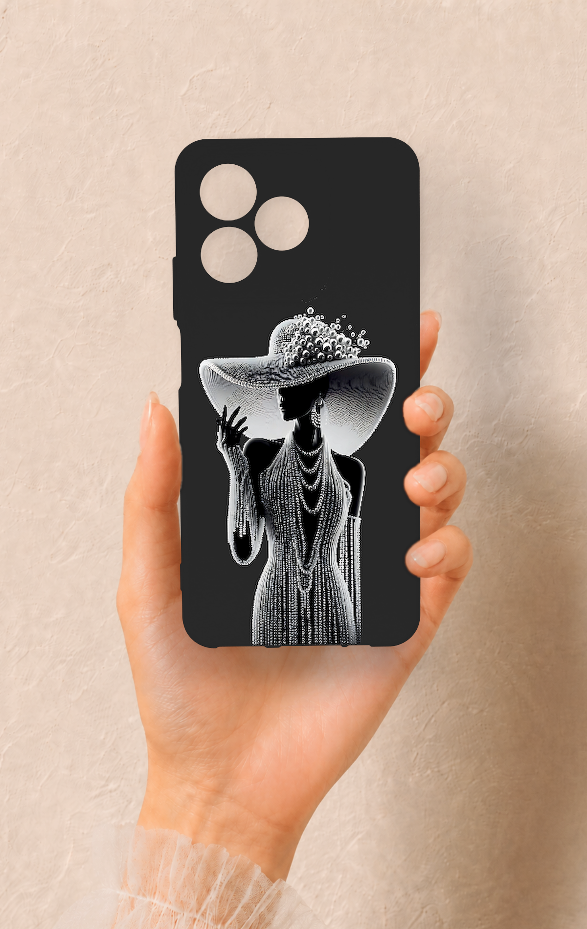 Realme C53 Uyumlu Lady Desenli Silikon Kılıf