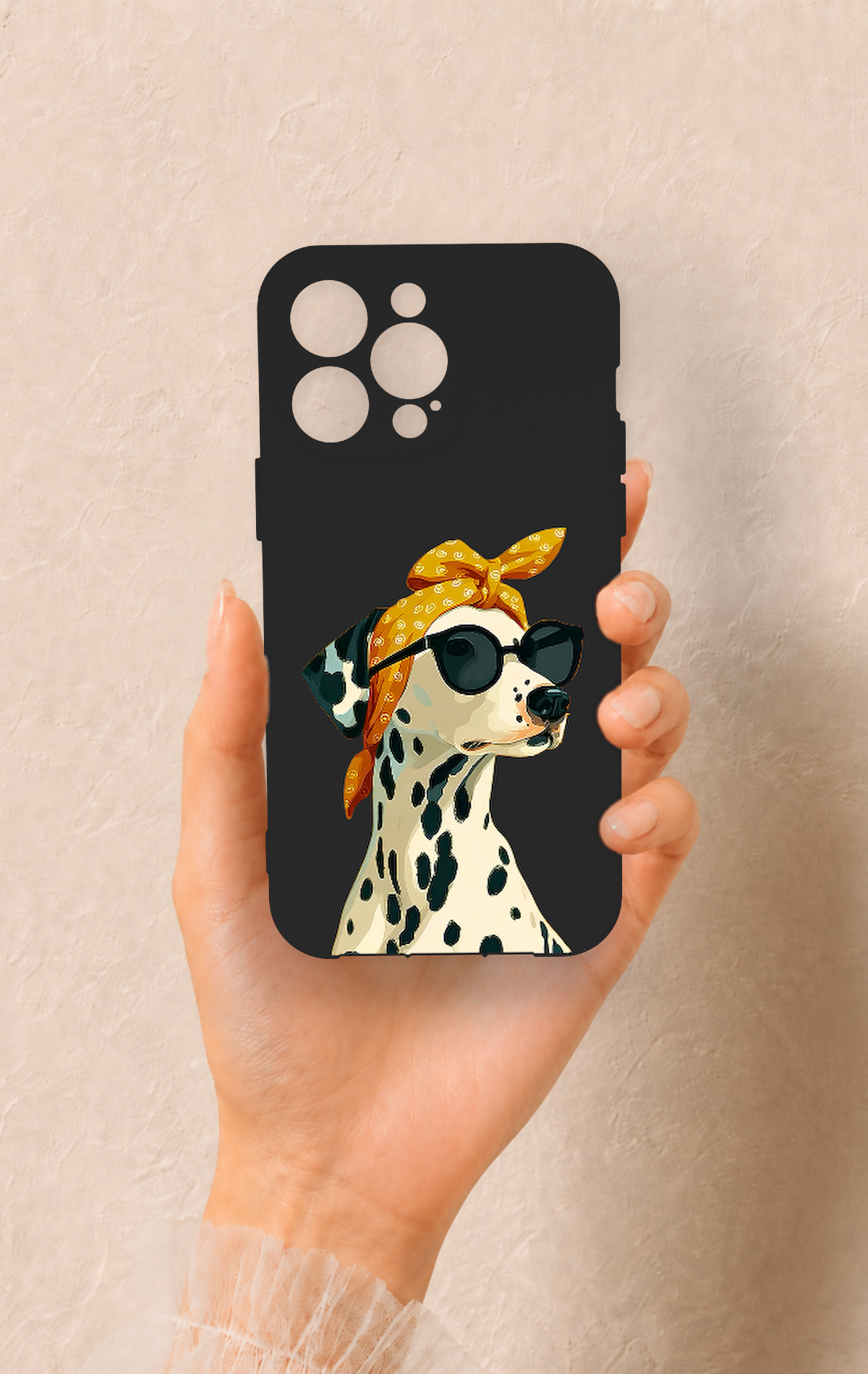 iPhone 14 Pro Max Uyumlu Cool Dalmaçyalı Desenli Silikon Kılıf
