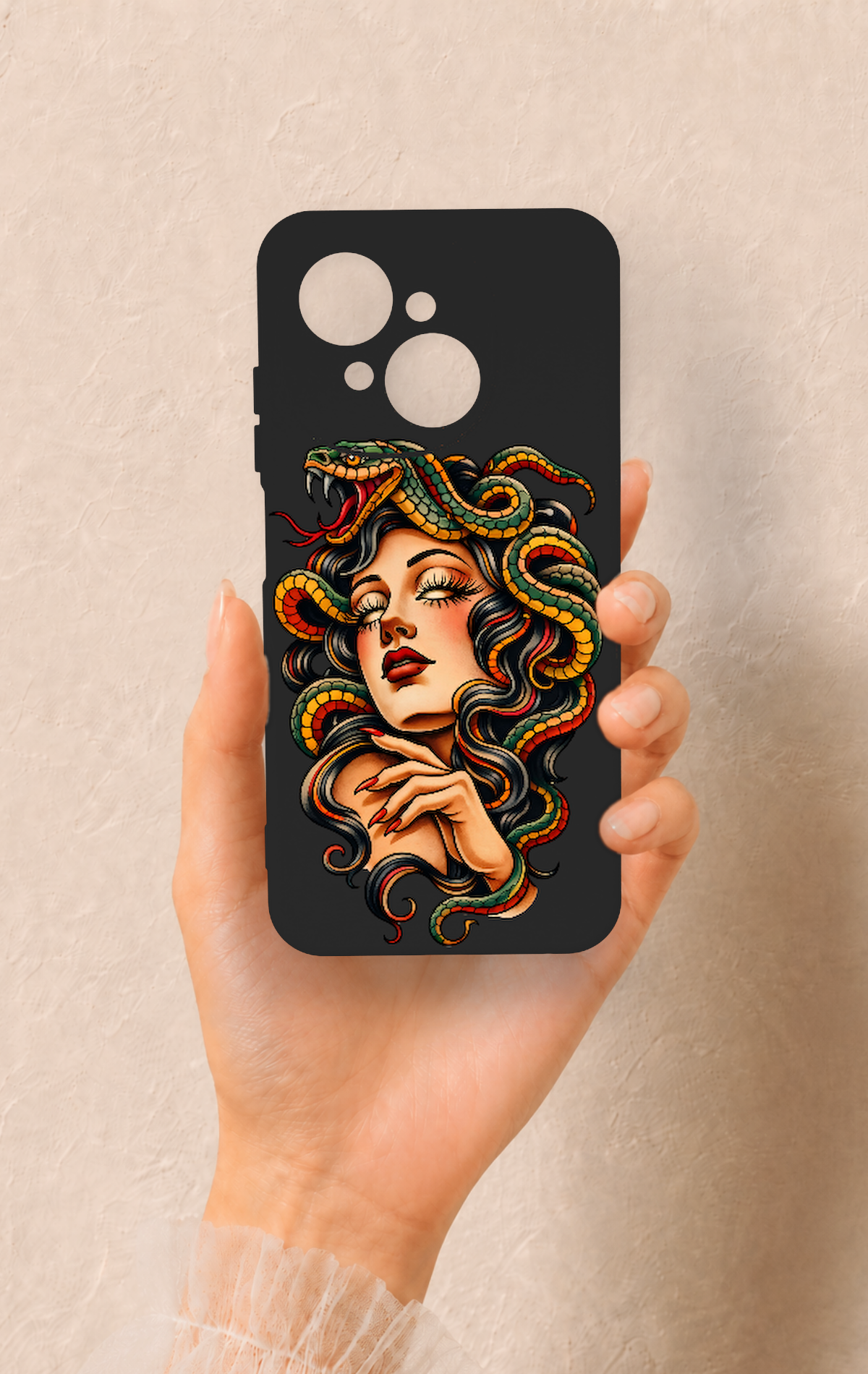 Tecno Spark Go1 Uyumlu Medusa Desenli Silikon Kılıf