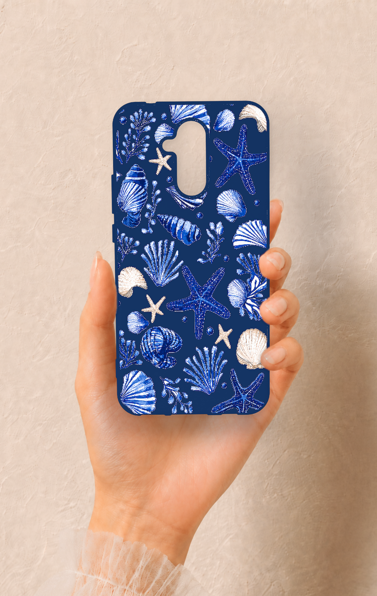 Huawei Mate 20 Lite Uyumlu Deniz Kabuğu Desenli Silikon Kılıf