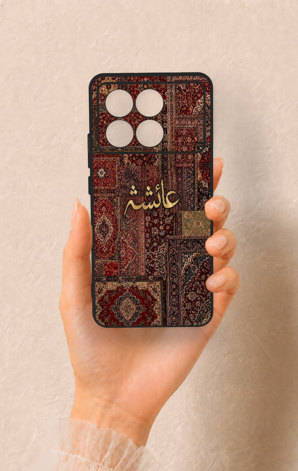 Poco X6 Pro Uyumlu Vintage Halı Desenli Silikon Kılıf
