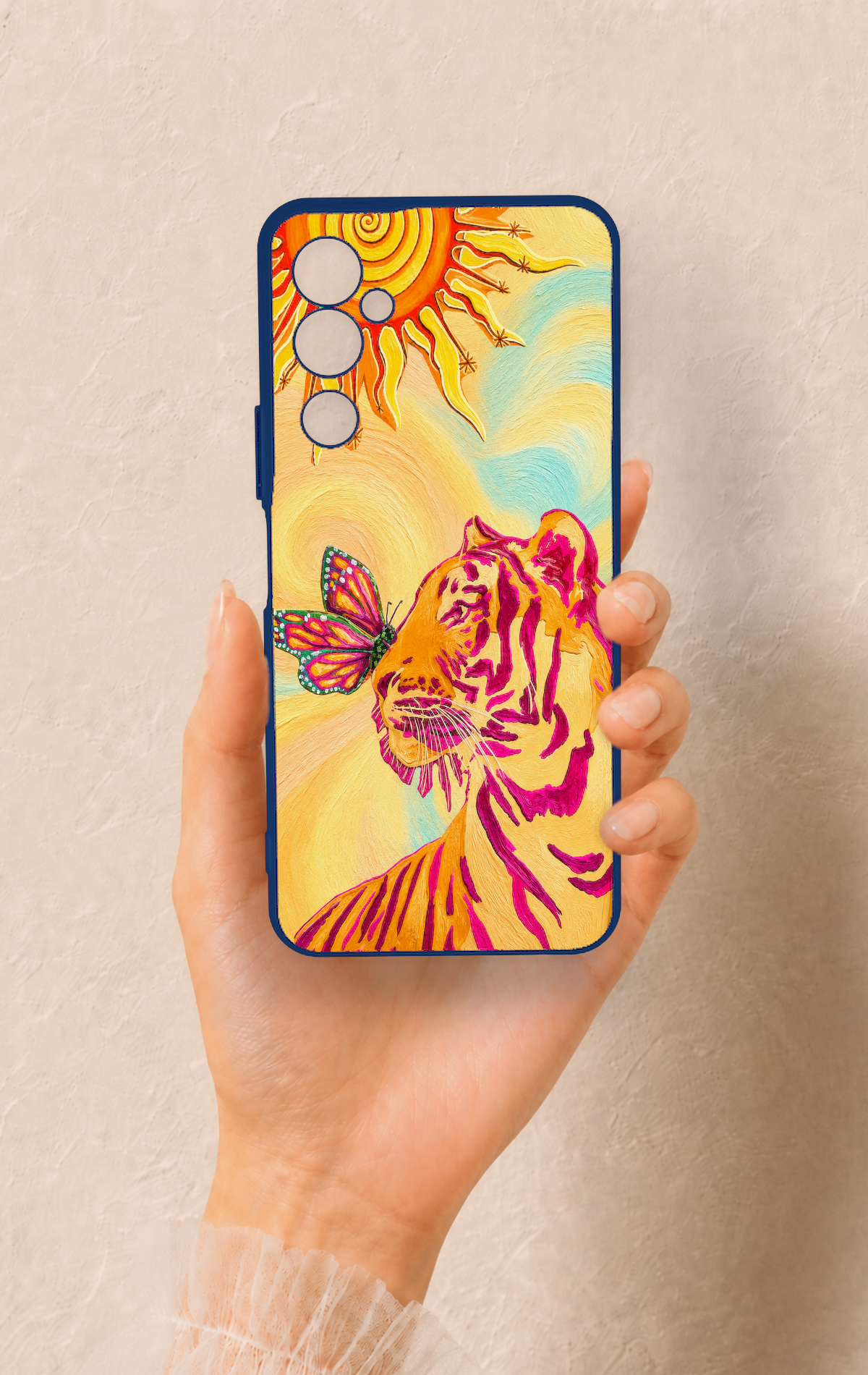Tecno Pova Neo 2 Uyumlu Güneşin Kaplanı Desenli Silikon Kılıf