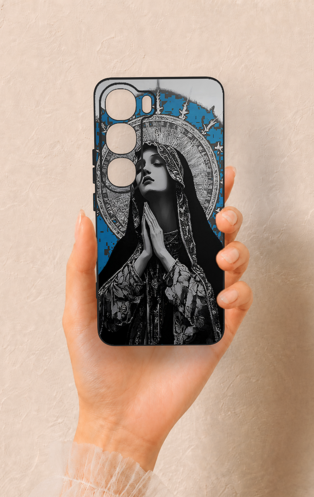 Vivo V40 Lite 5G Uyumlu Rahibe Desenli Silikon Kılıf