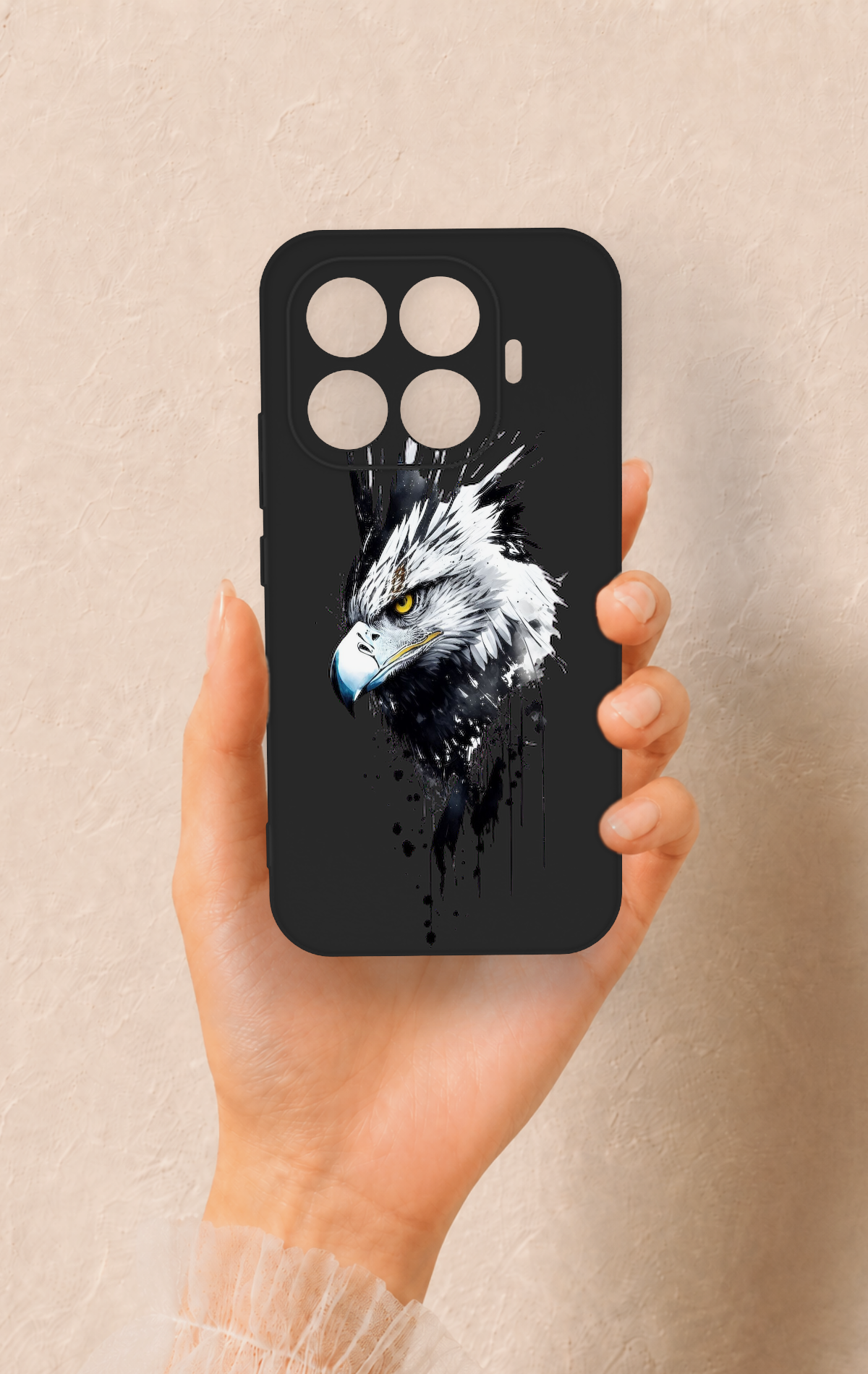 Mi 17T 5G Uyumlu Bald Eagle Desenli Silikon Kılıf