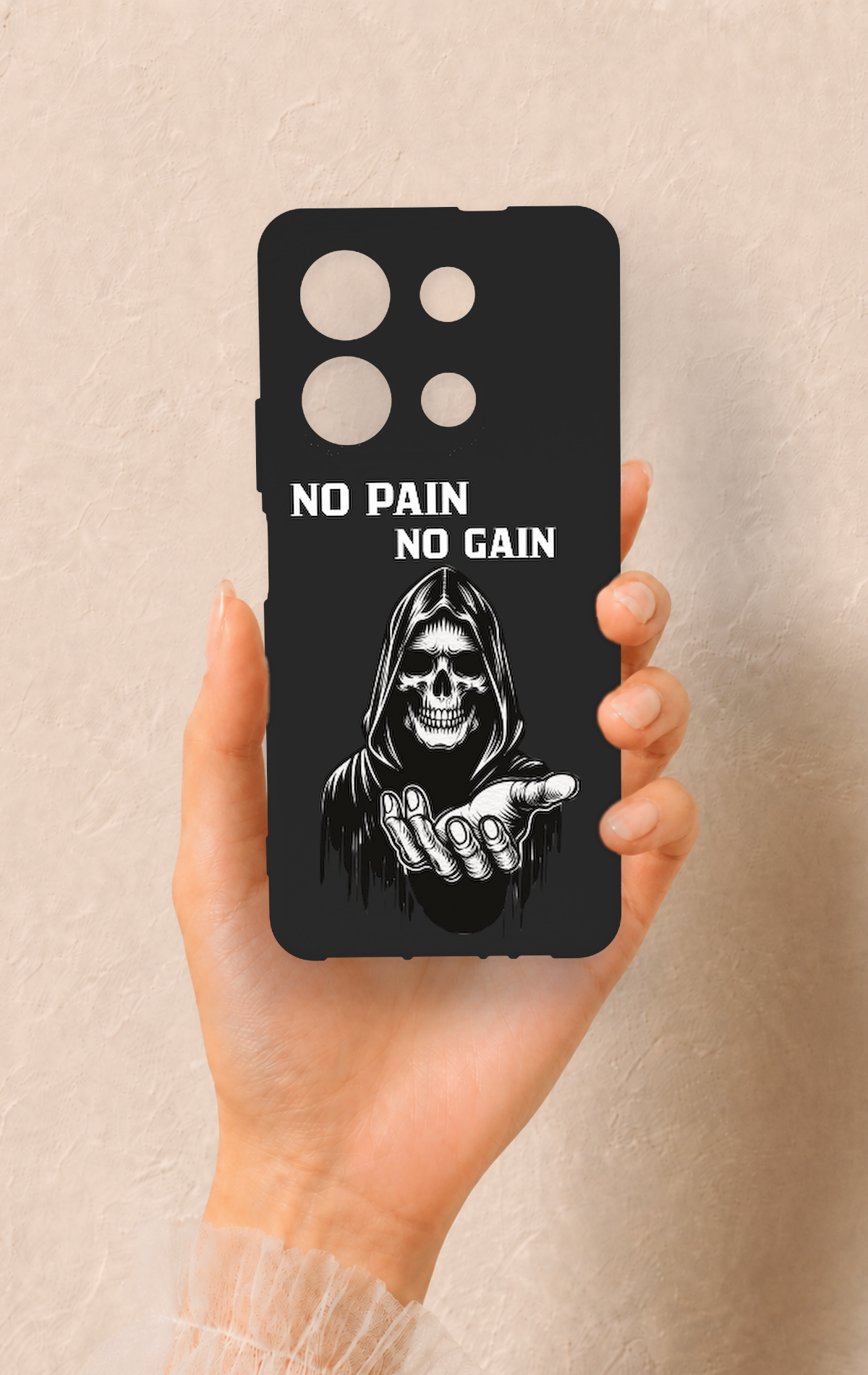 İnfinix Note 30 Uyumlu No Pain No Gain Desenli Silikon Kılıf