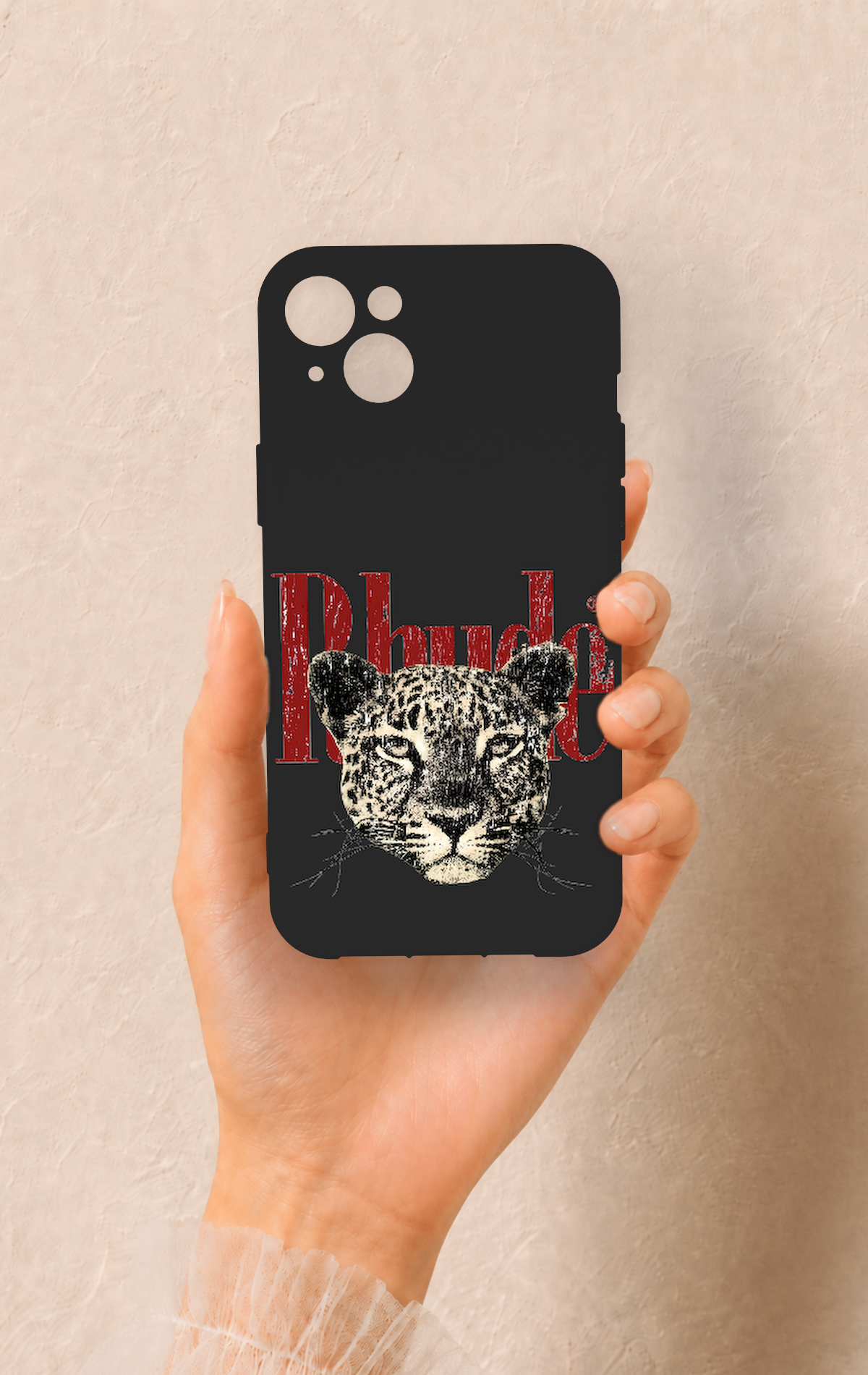 iPhone 14 Plus/15 Plus Uyumlu Rhude Desenli Silikon Kılıf