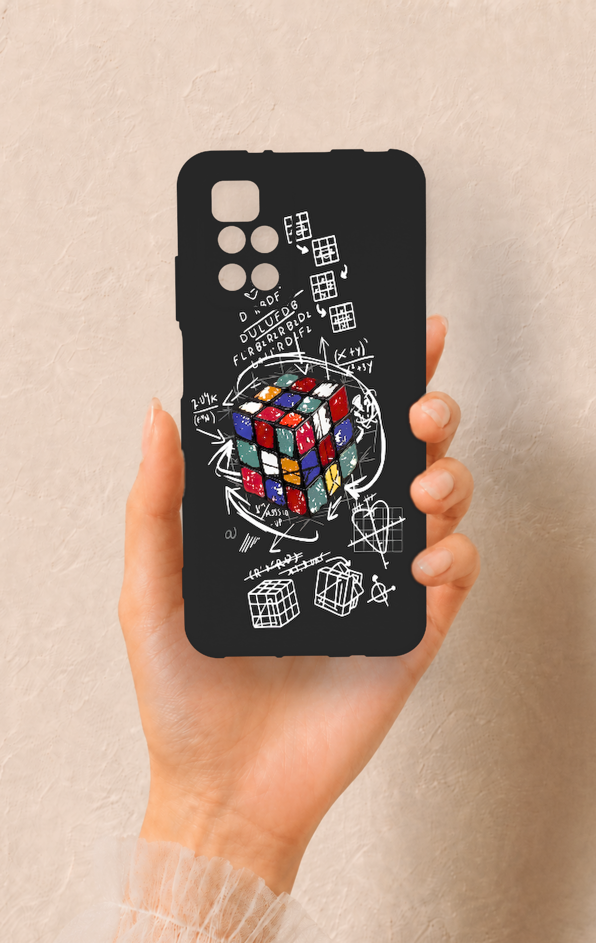 Redmi 10 2022 Uyumlu Rubik Küb Desenli Silikon Kılıf