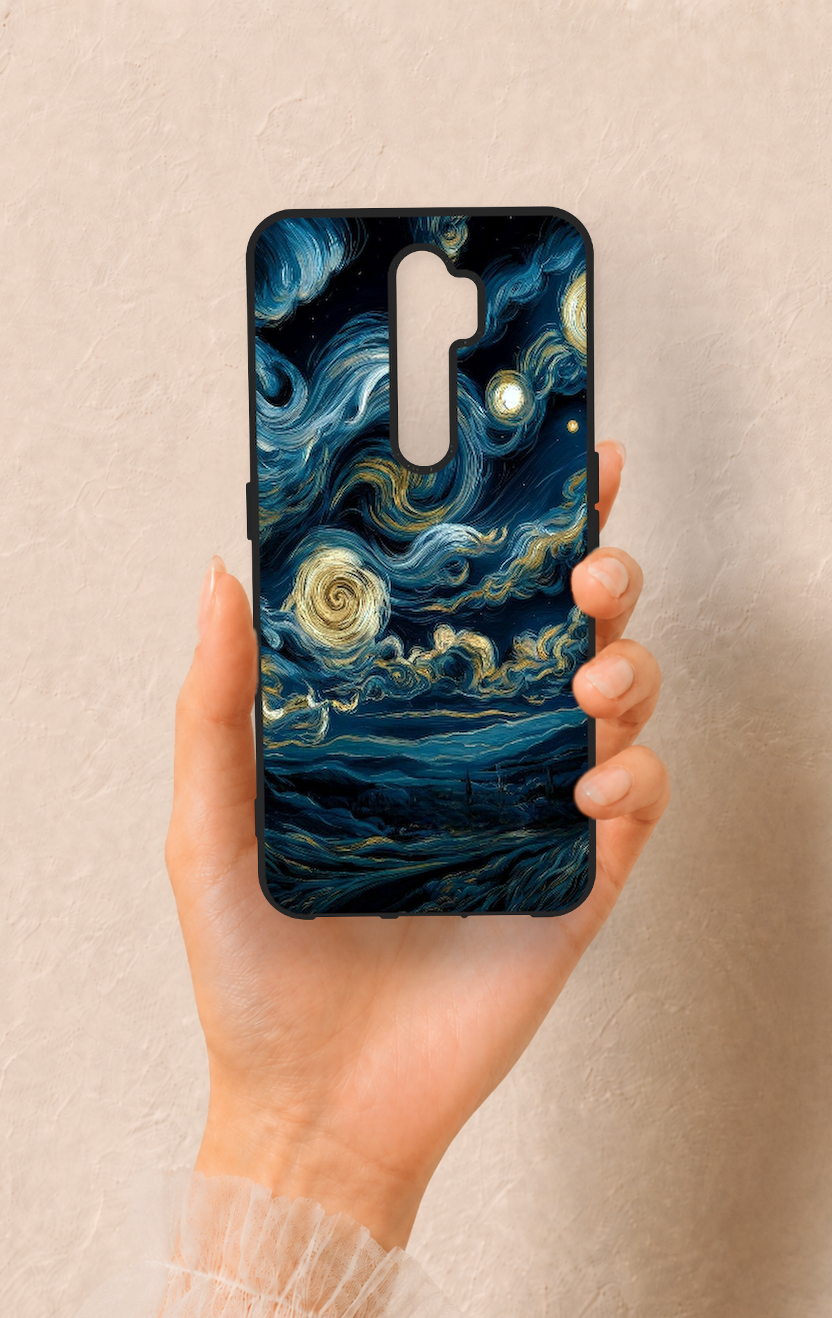 Oppo A5 2020 Uyumlu Yıldızlı Gece Desenli Silikon Kılıf