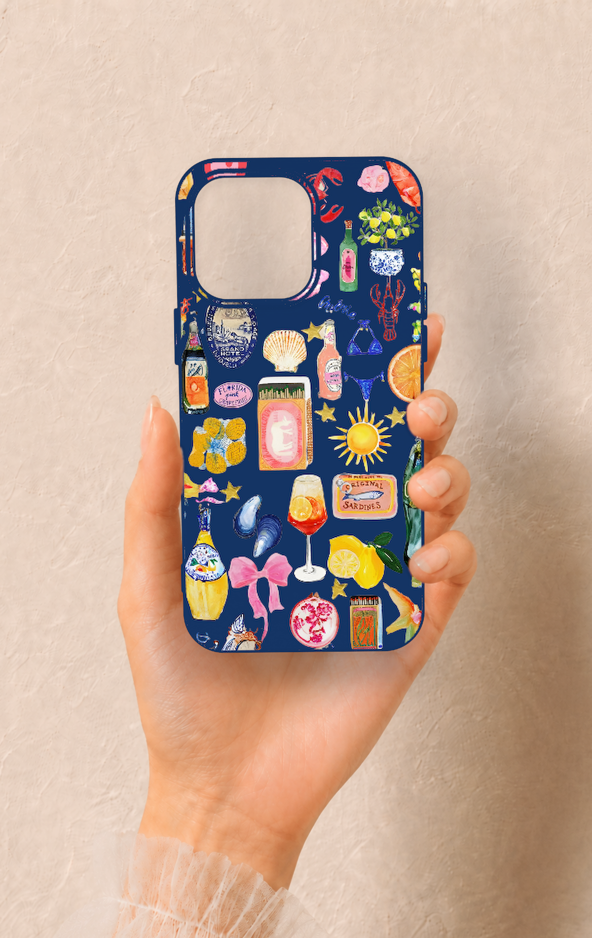 iPhone 15 Pro Max Uyumlu Summer Desenli Silikon Kılıf