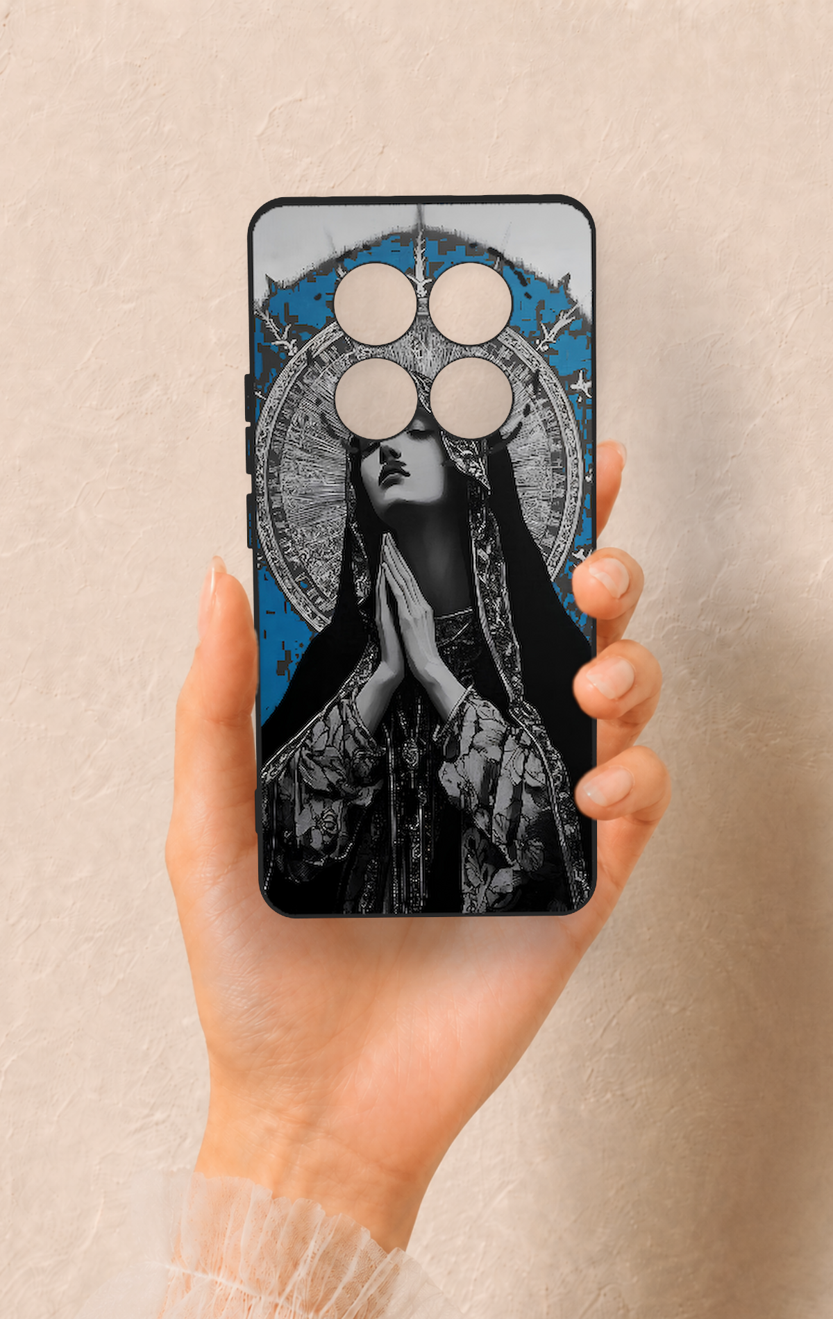 Redmi Note 14 Pro 5G Uyumlu Rahibe Desenli Silikon Kılıf