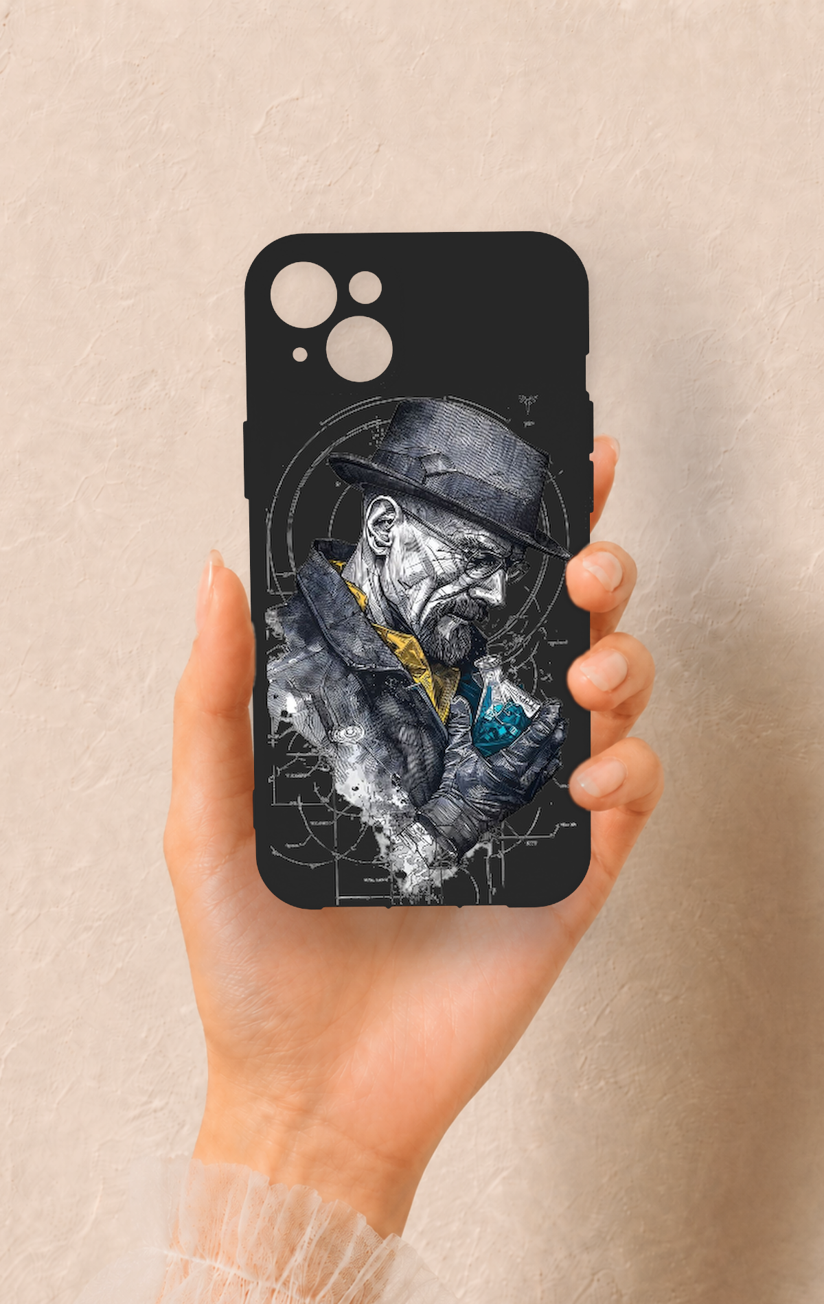 iPhone 14 Plus/15 Plus Uyumlu Walter White Desenli Silikon Kılıf