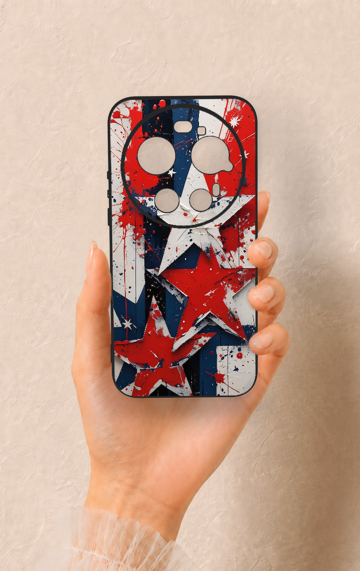 Xiaomi Mi 17 Ultra Uyumlu Star Flag Desenli Silikon Kılıf