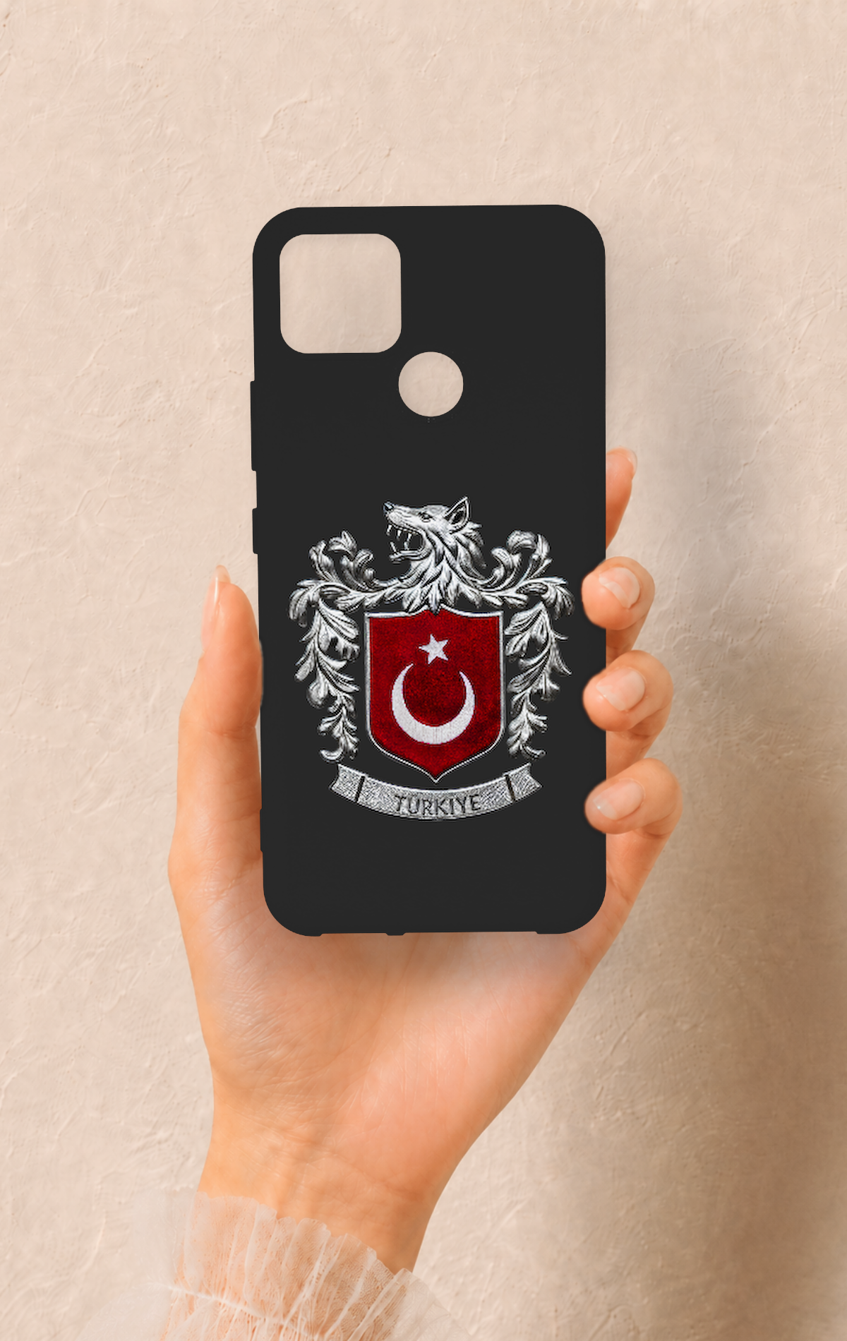 Realme C25 Uyumlu Türk Arma Desenli Silikon Kılıf