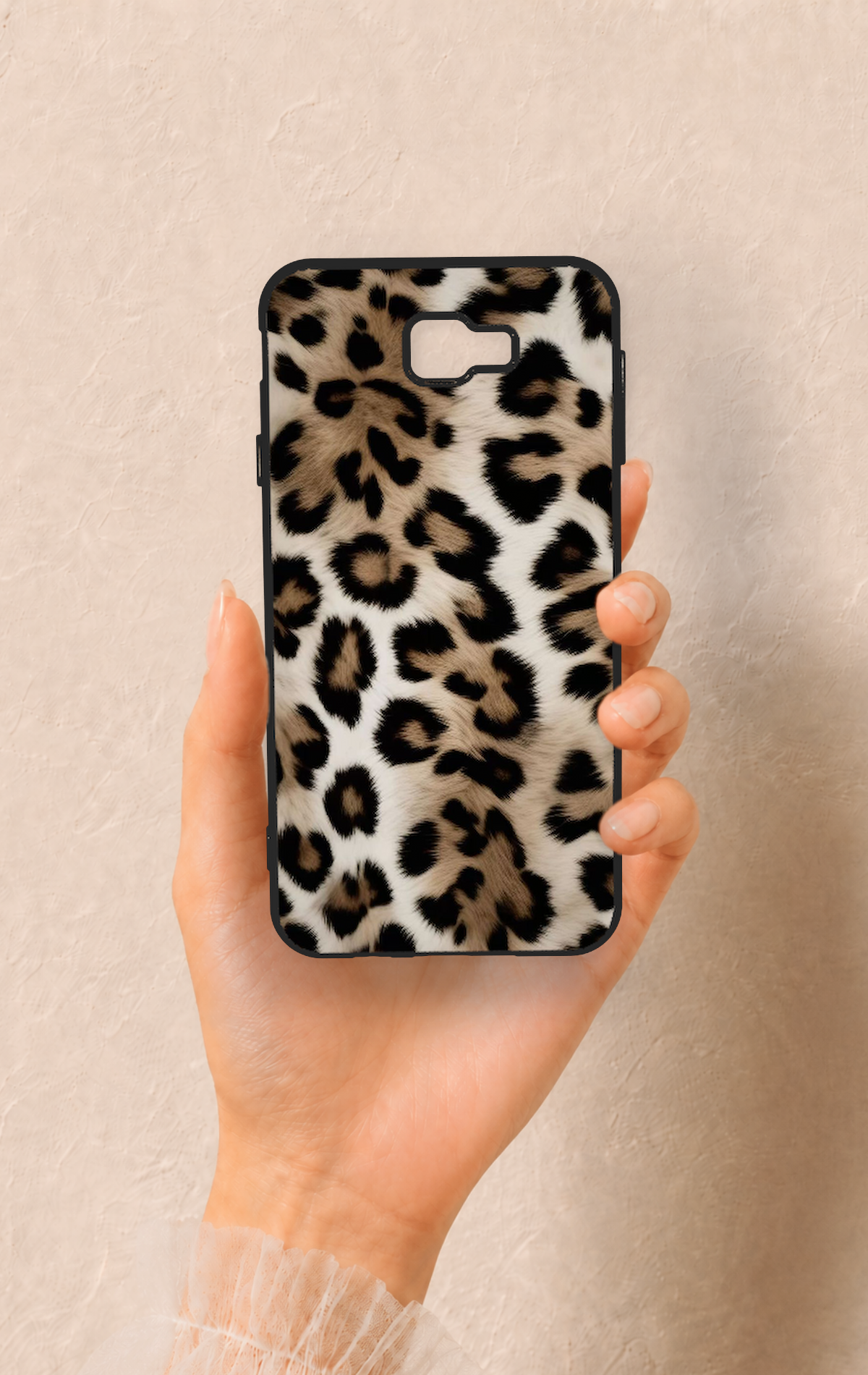 Samsung J7 Prime Uyumlu Leopar Derisi Desenli Silikon Kılıf