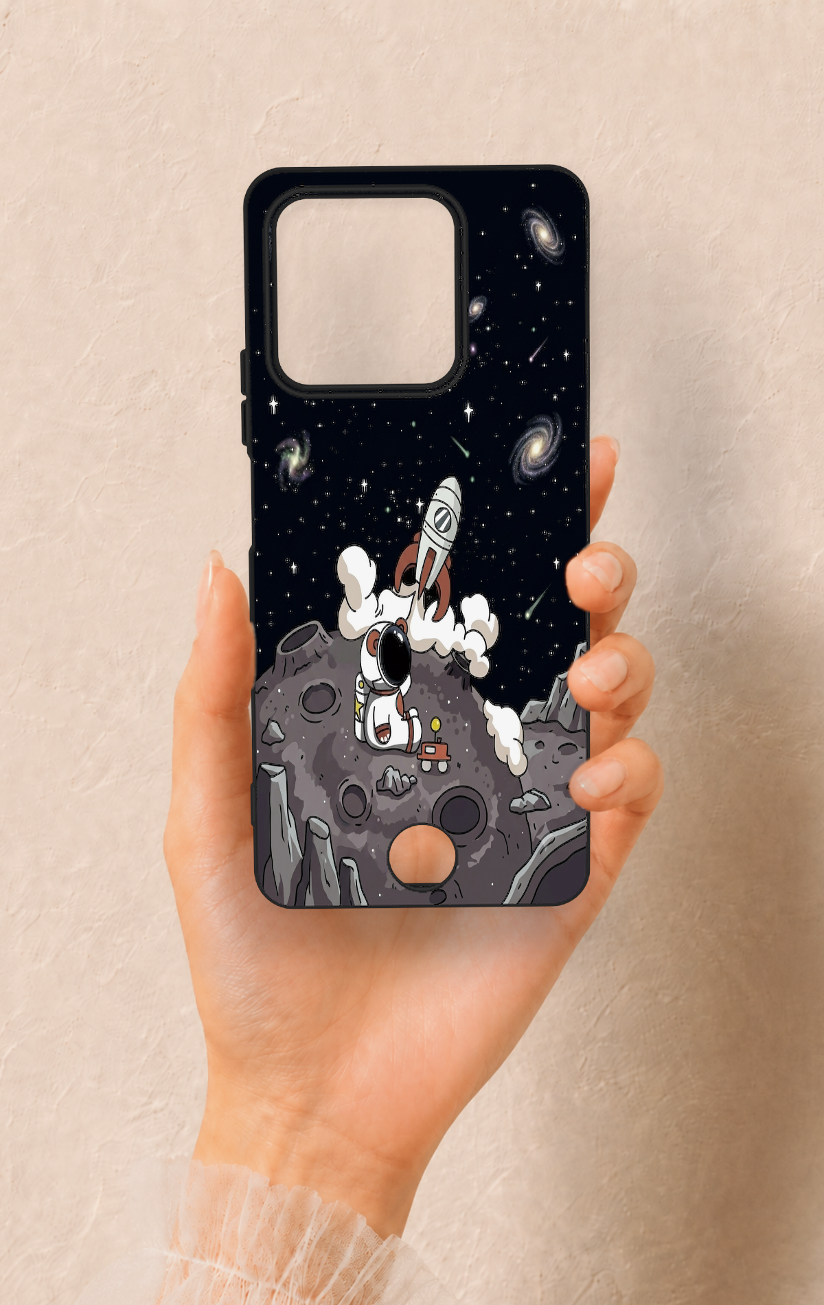 Reeder S71 Uyumlu Uzay Astronot Desenli Silikon Kılıf