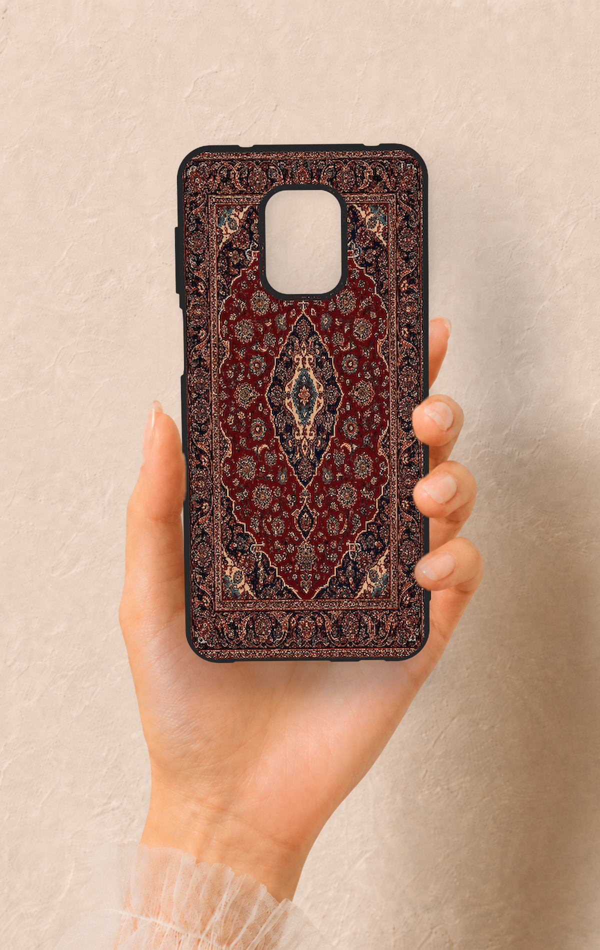 Redmi Note 9 Pro 9S Uyumlu Acem Halı Desenli Silikon Kılıf