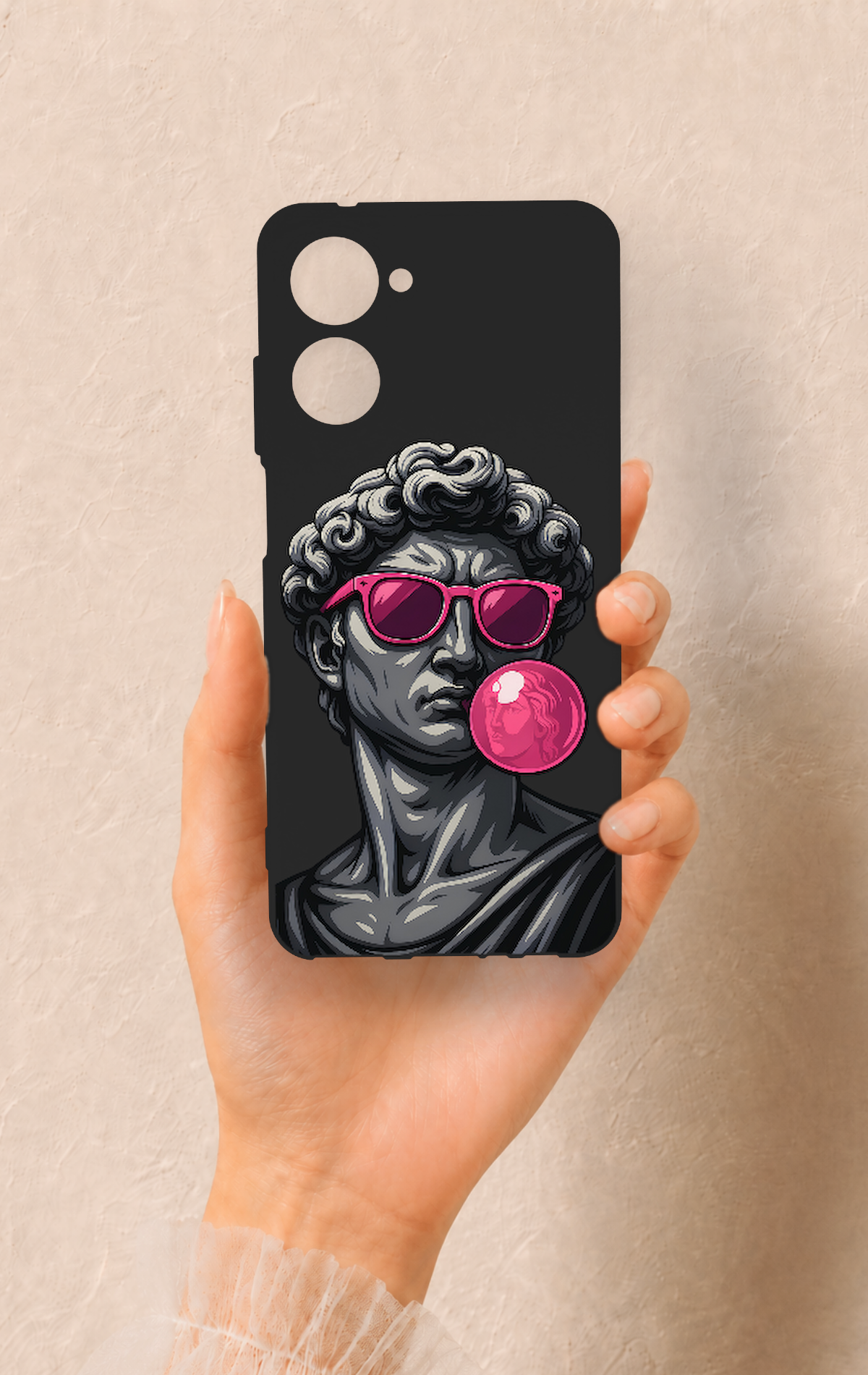 Realme 10 Uyumlu Pop David Desenli Silikon Kılıf