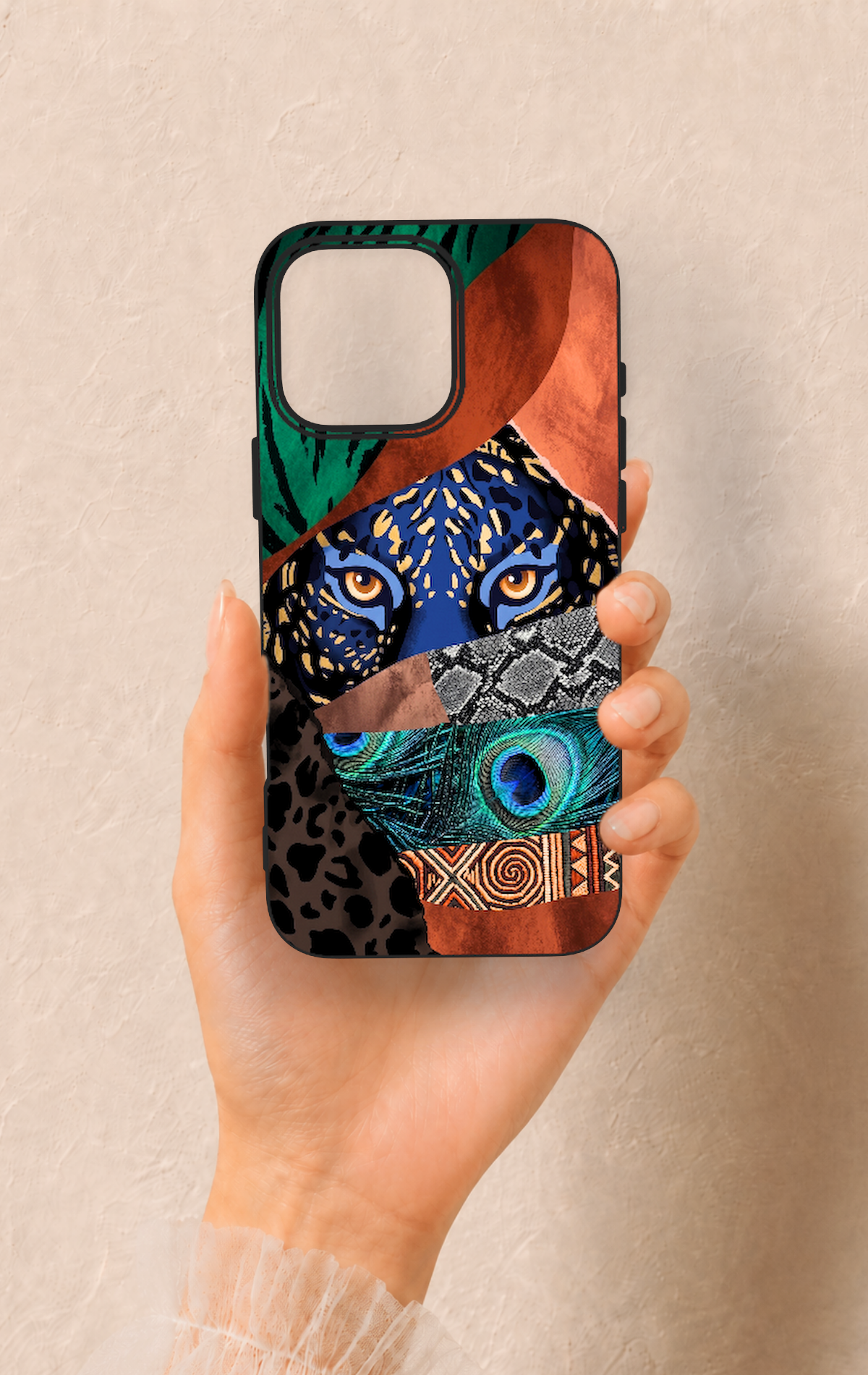 iPhone 16 Pro Max Uyumlu Amazon Kaplan Desenli Silikon Kılıf