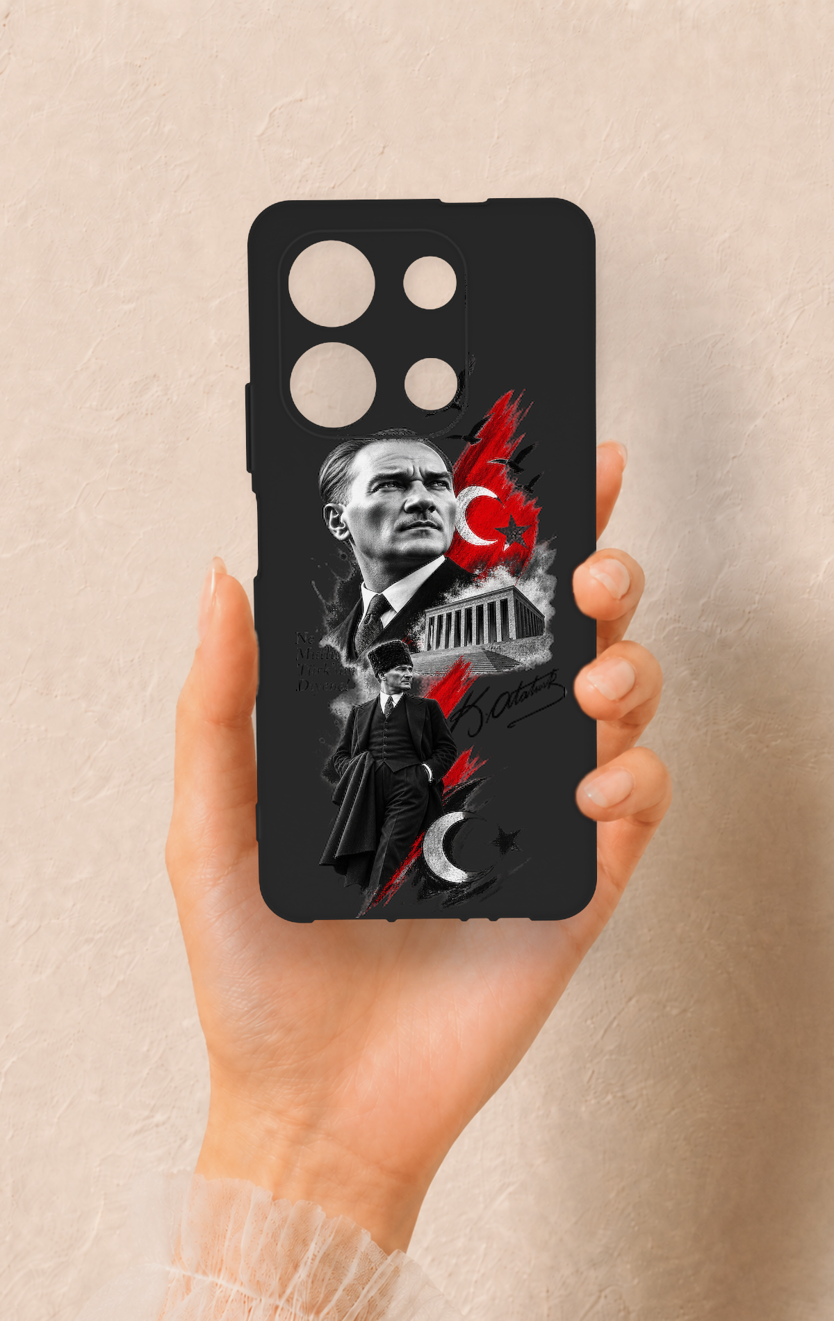 İnfinix Note 30 Uyumlu Atatürk Anıtkabir Desenli Silikon Kılıf