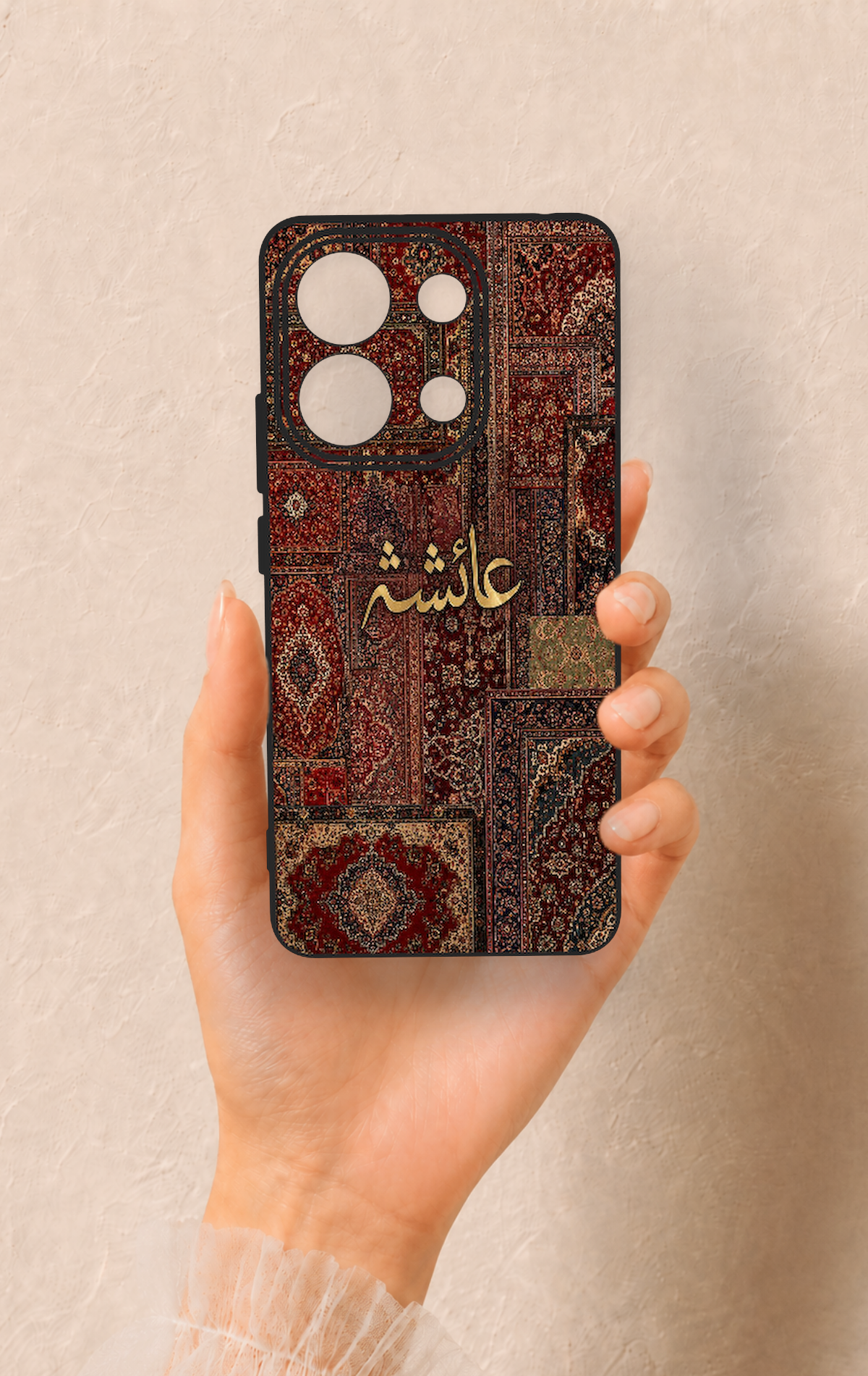 Redmi Note 13 4G Uyumlu Vintage Halı Desenli Silikon Kılıf