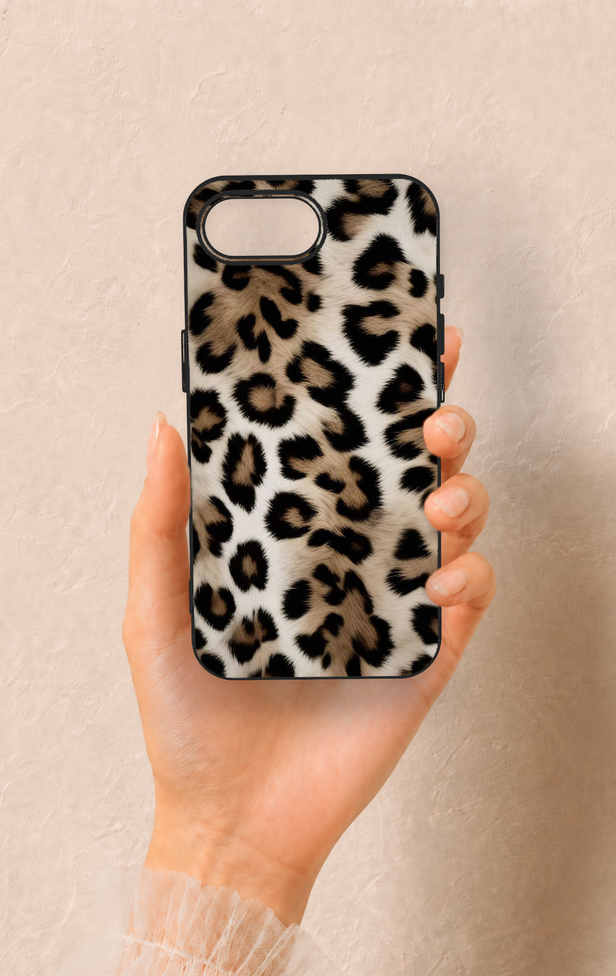 iPhone 16E Uyumlu Leopar Derisi Desenli Silikon Kılıf