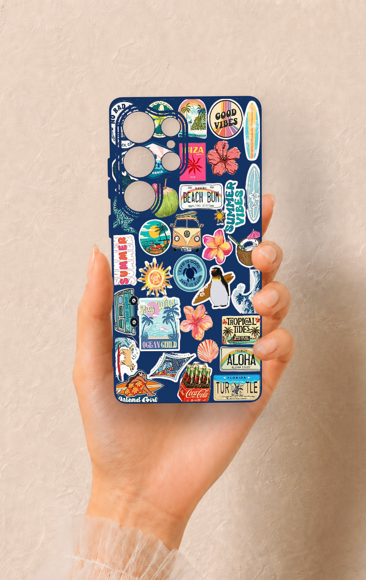 Samsung S25 Ultra Uyumlu Summer Vibes Desenli Silikon Kılıf