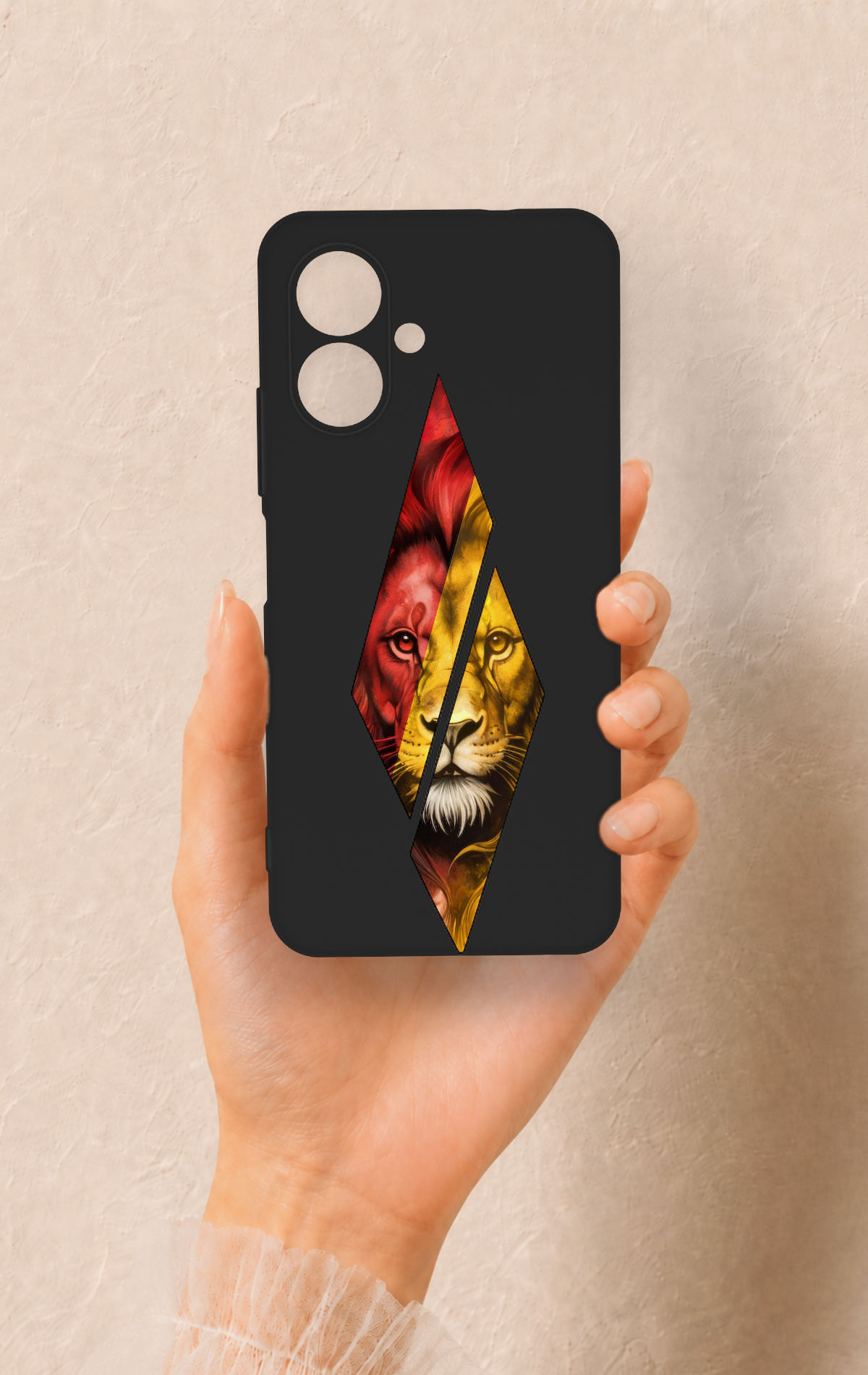 Tecno Spark Go 2 Uyumlu Kesik Aslan Desenli Silikon Kılıf
