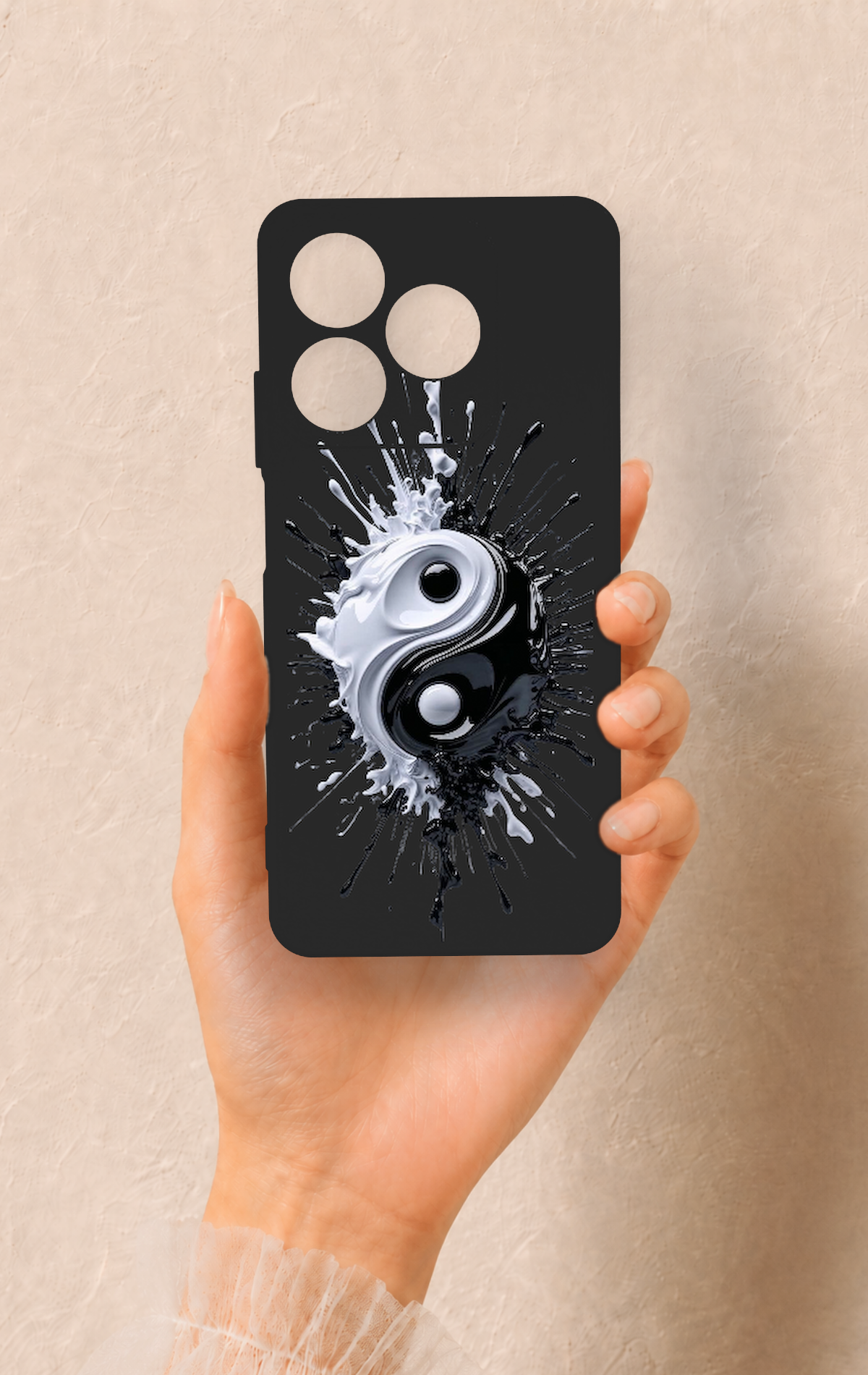 Realme C63 Uyumlu İyi ve Kötü Desenli Silikon Kılıf