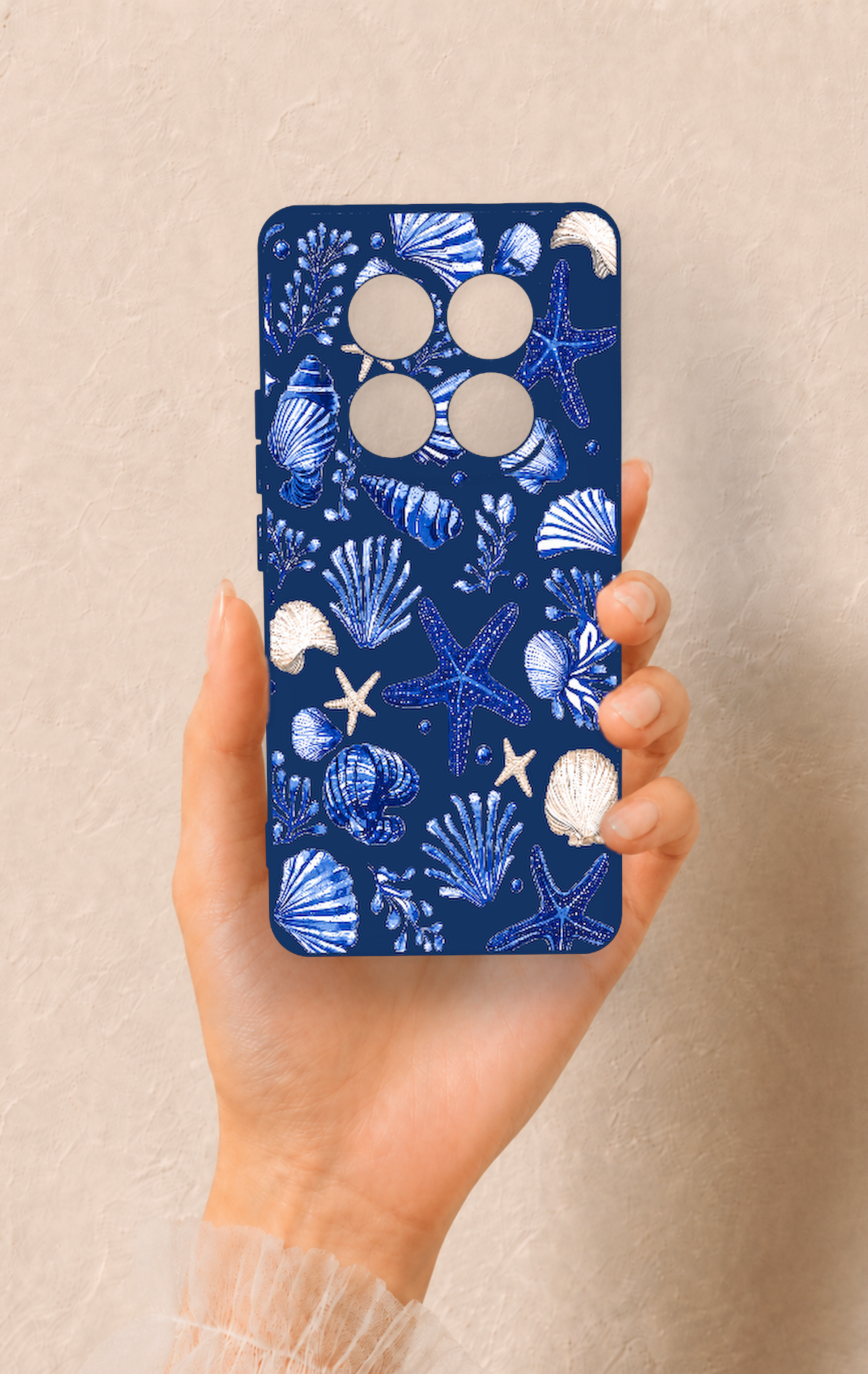 Redmi Note 14 Pro 5G Uyumlu Deniz Kabuğu Desenli Silikon Kılıf