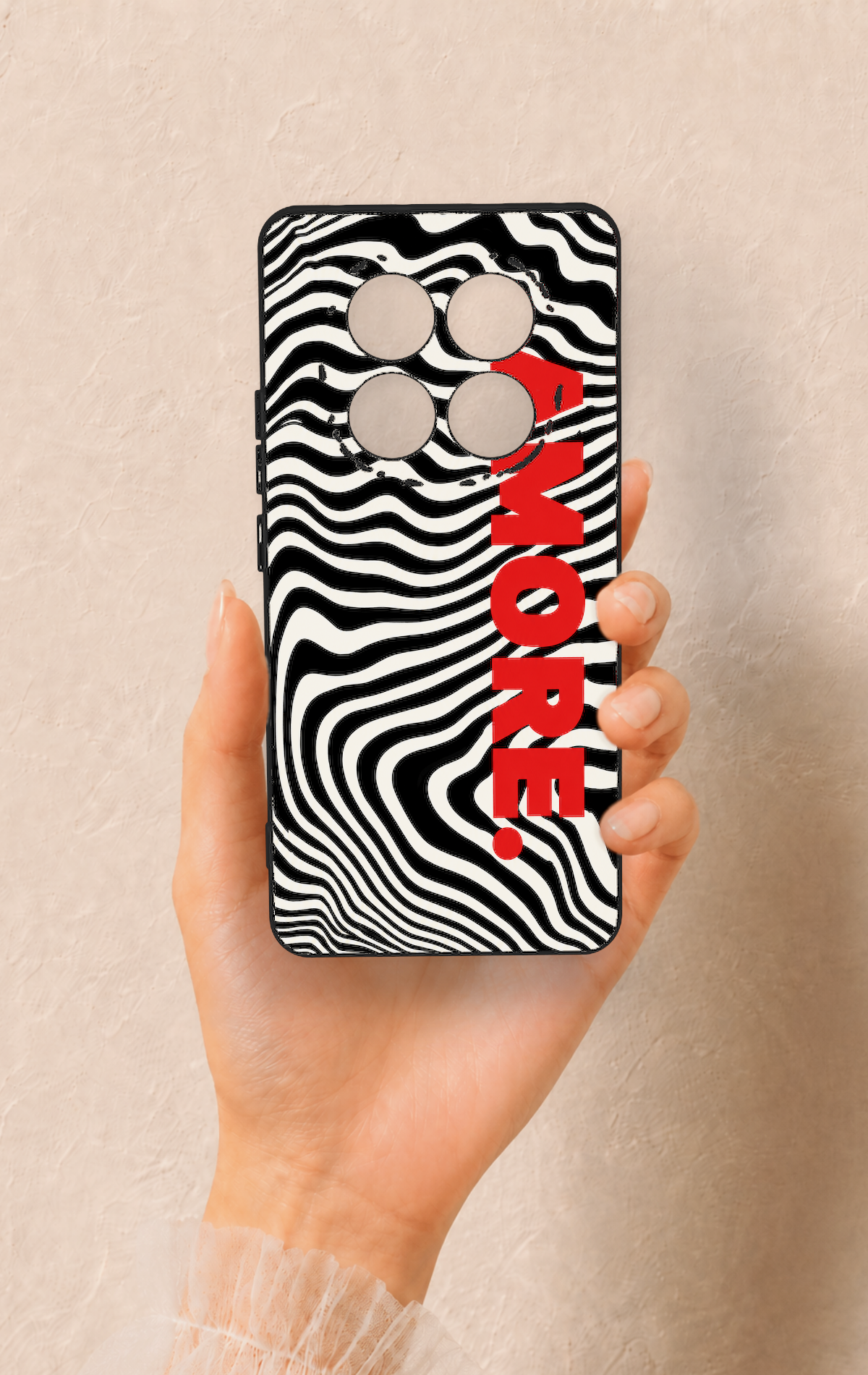 Redmi Note 14 Pro 5G Uyumlu Zebra Amore Desenli Silikon Kılıf