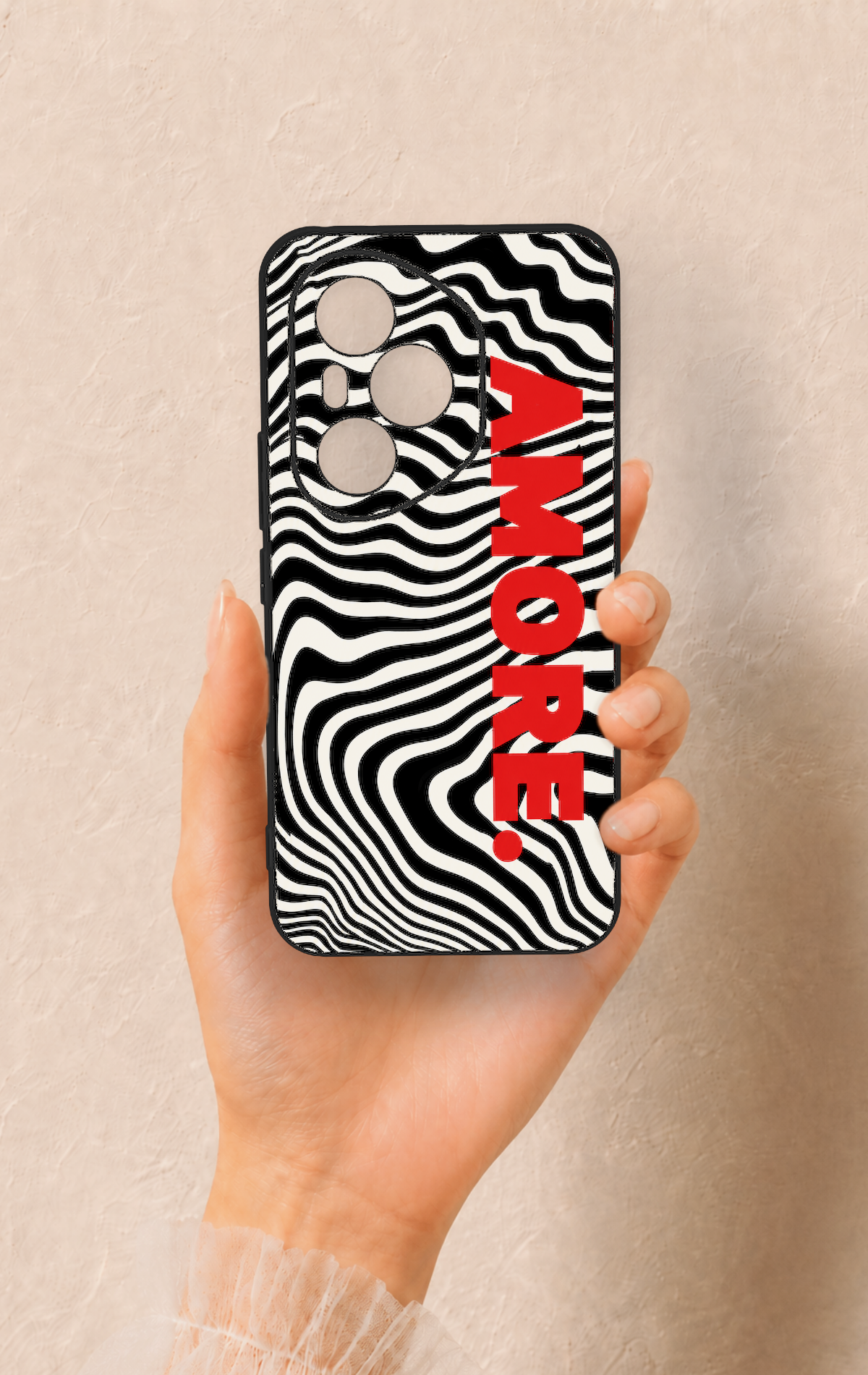 Honor 400 Pro Uyumlu Zebra Amore Desenli Silikon Kılıf