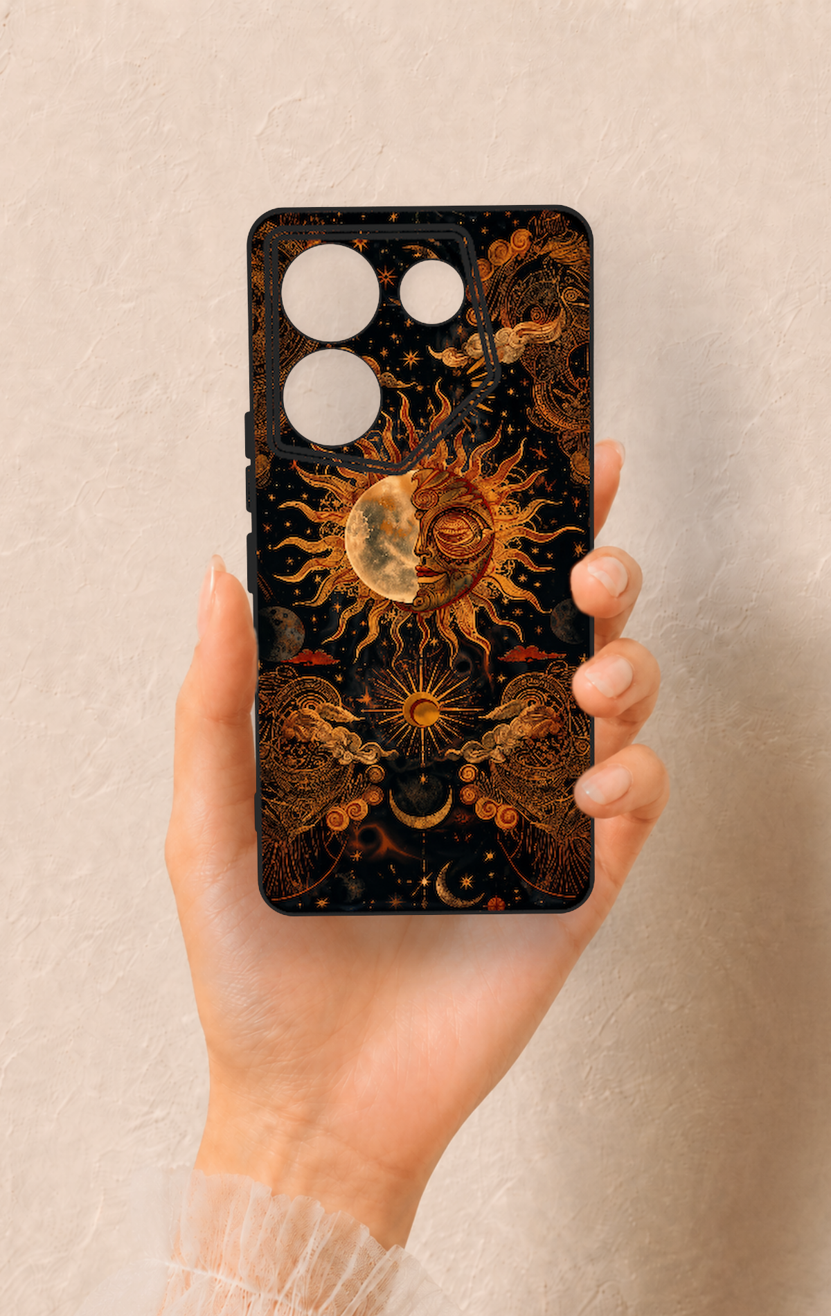 Tecno Caman 20 Pro 5G Uyumlu Mistik Güneş Desenli Silikon Kılıf