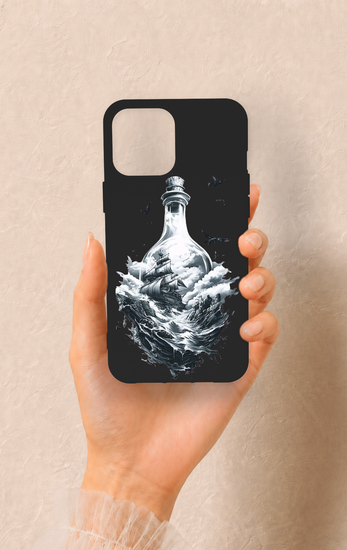 iPhone 12 Pro Max Uyumlu Secret Sea Desenli Silikon Kılıf