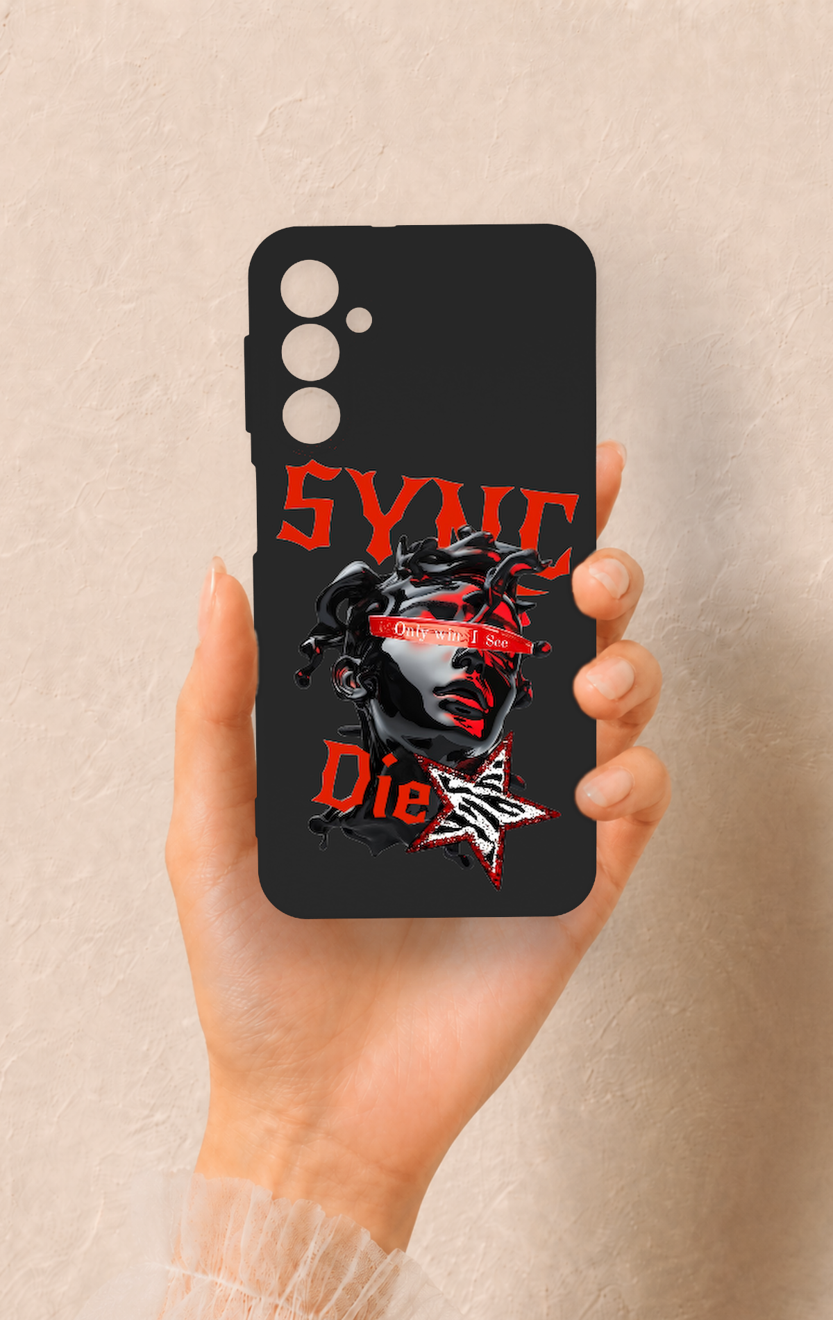 Samsung A24 Uyumlu Sync Die Desenli Silikon Kılıf