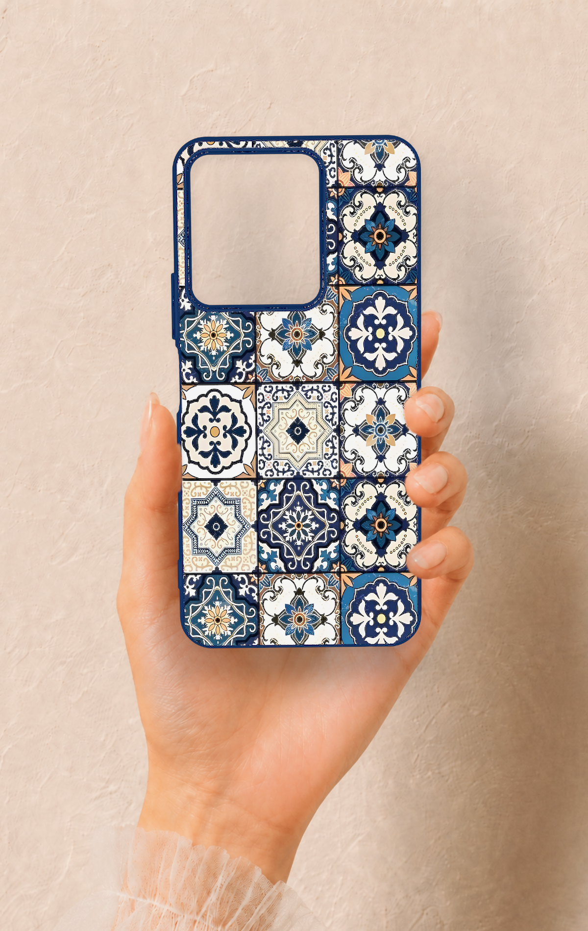 Vivo Y35 Uyumlu Mozaik Çini Desenli Silikon Kılıf