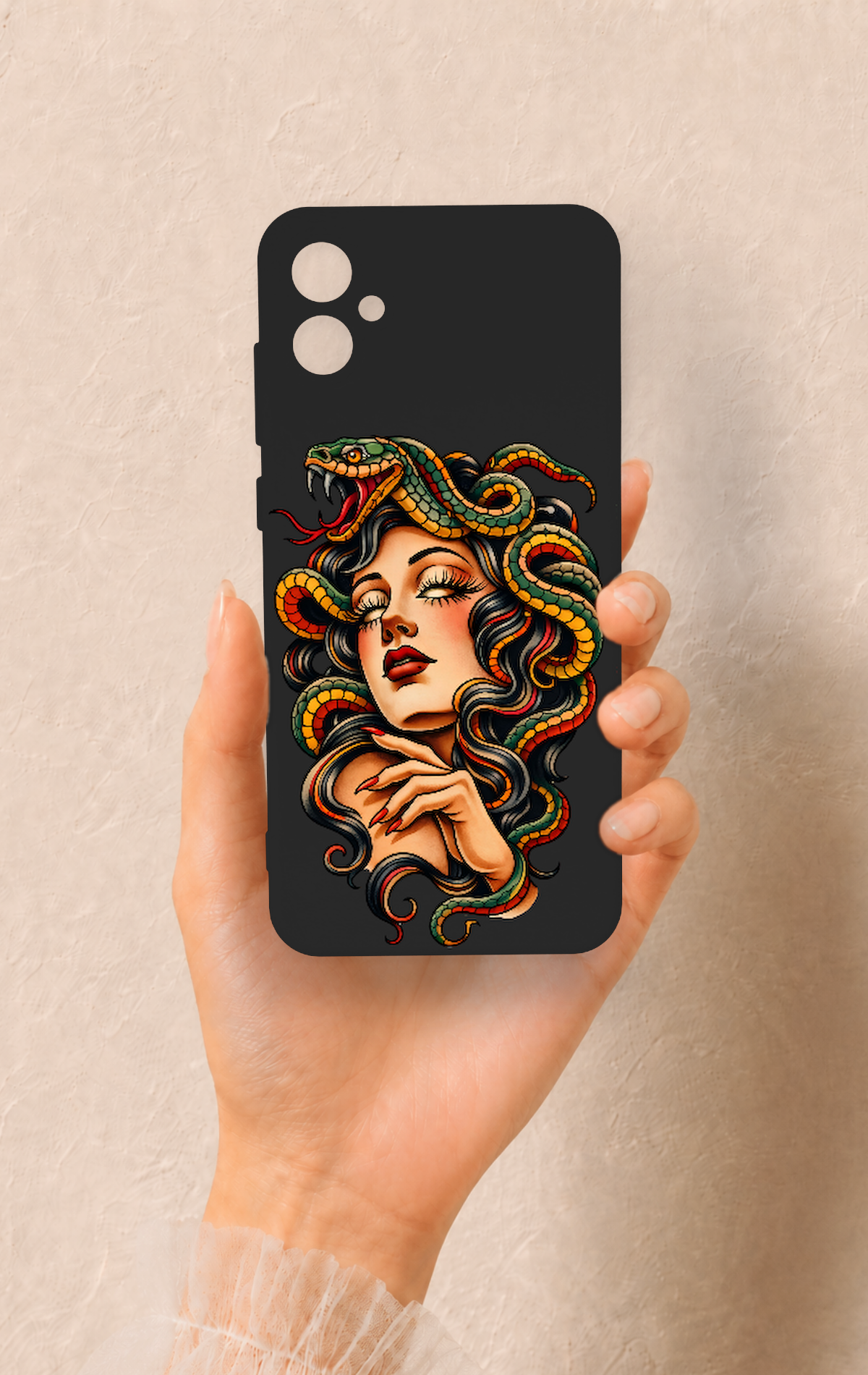 Samsung A05 Uyumlu Medusa Desenli Silikon Kılıf