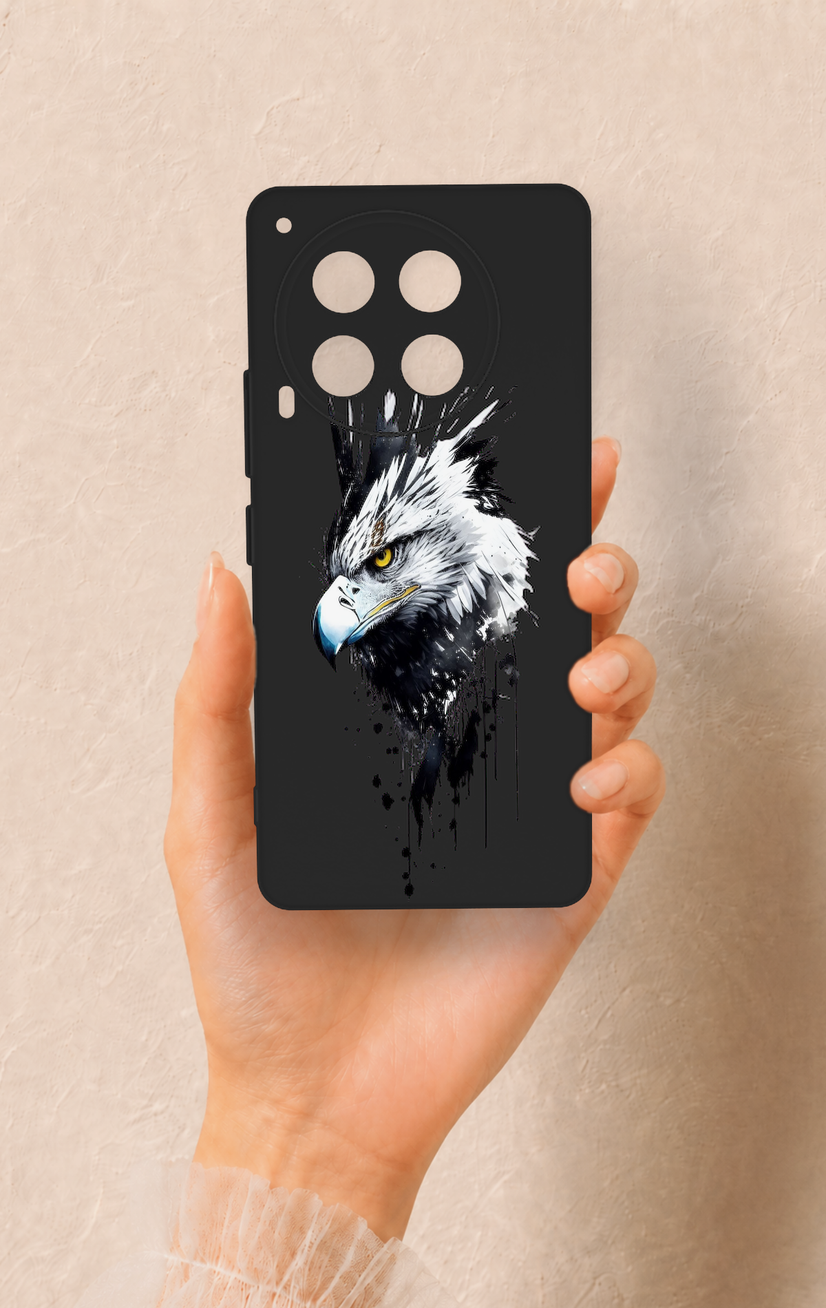Tecno Camon 30 Uyumlu Bald Eagle Desenli Silikon Kılıf