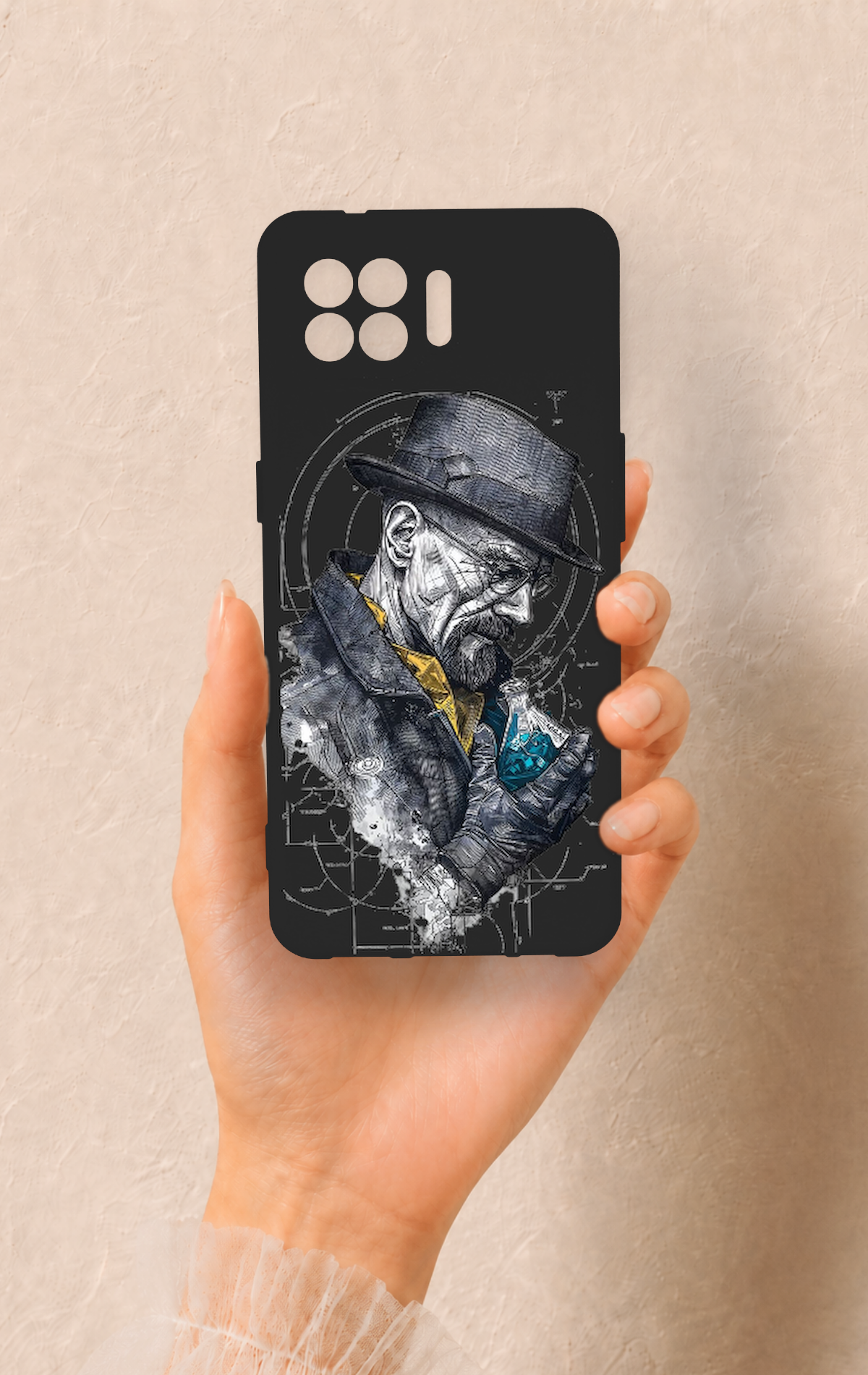 Oppo Reno 4 Lite Uyumlu Walter White Desenli Silikon Kılıf