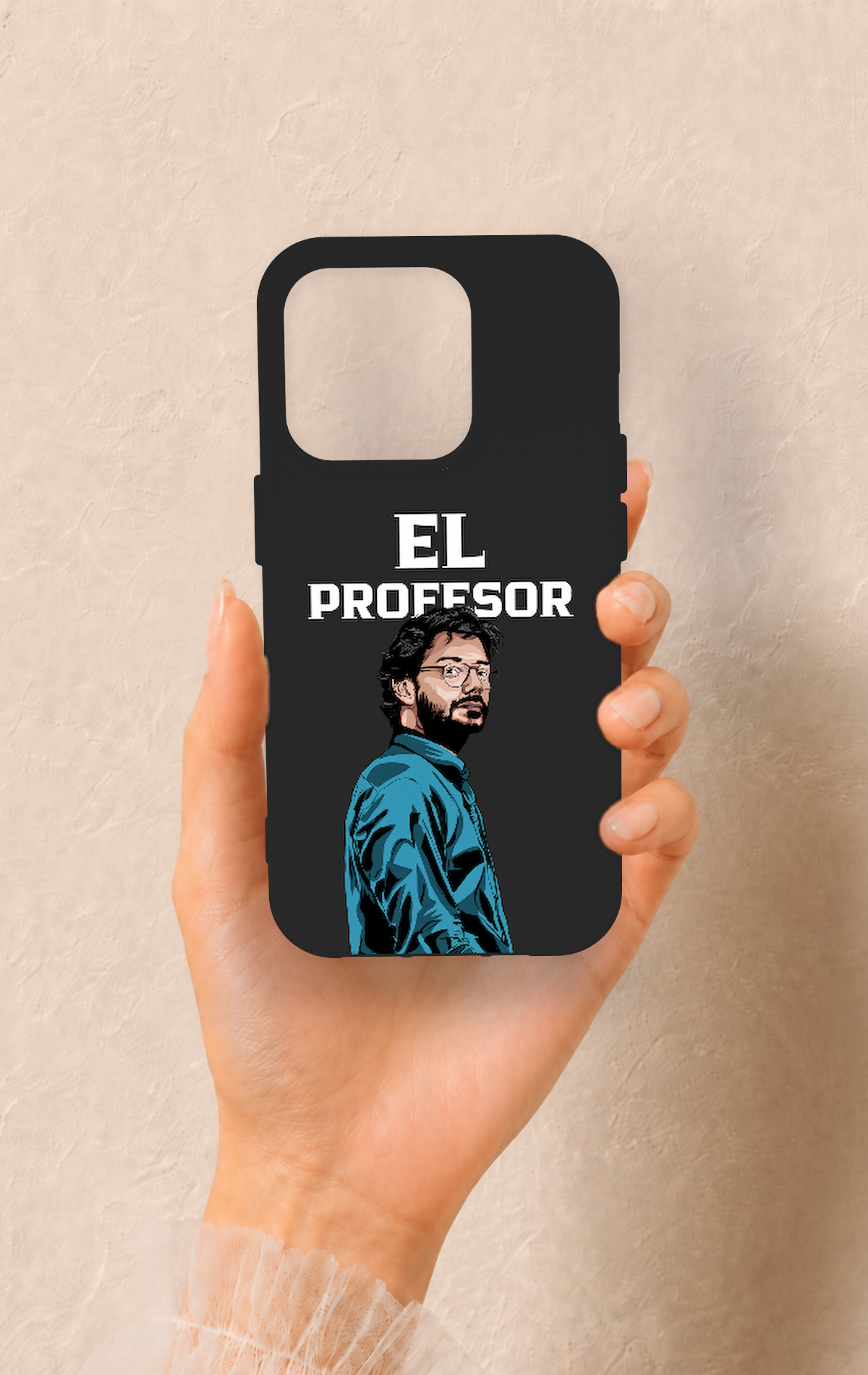iPhone 15 Pro Uyumlu El Profesor Desenli Silikon Kılıf