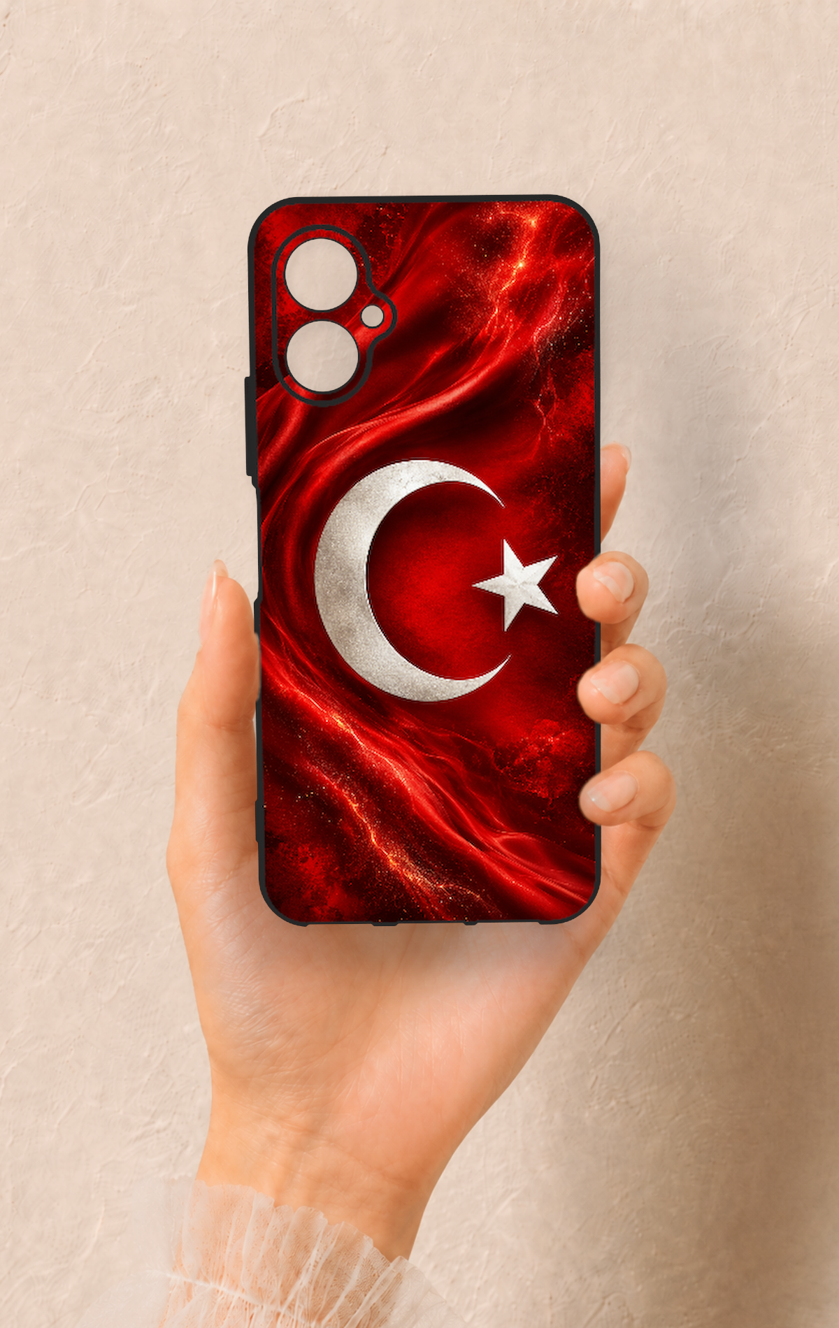 Omix X5 Uyumlu Türk Bayrağı Desenli Silikon Kılıf