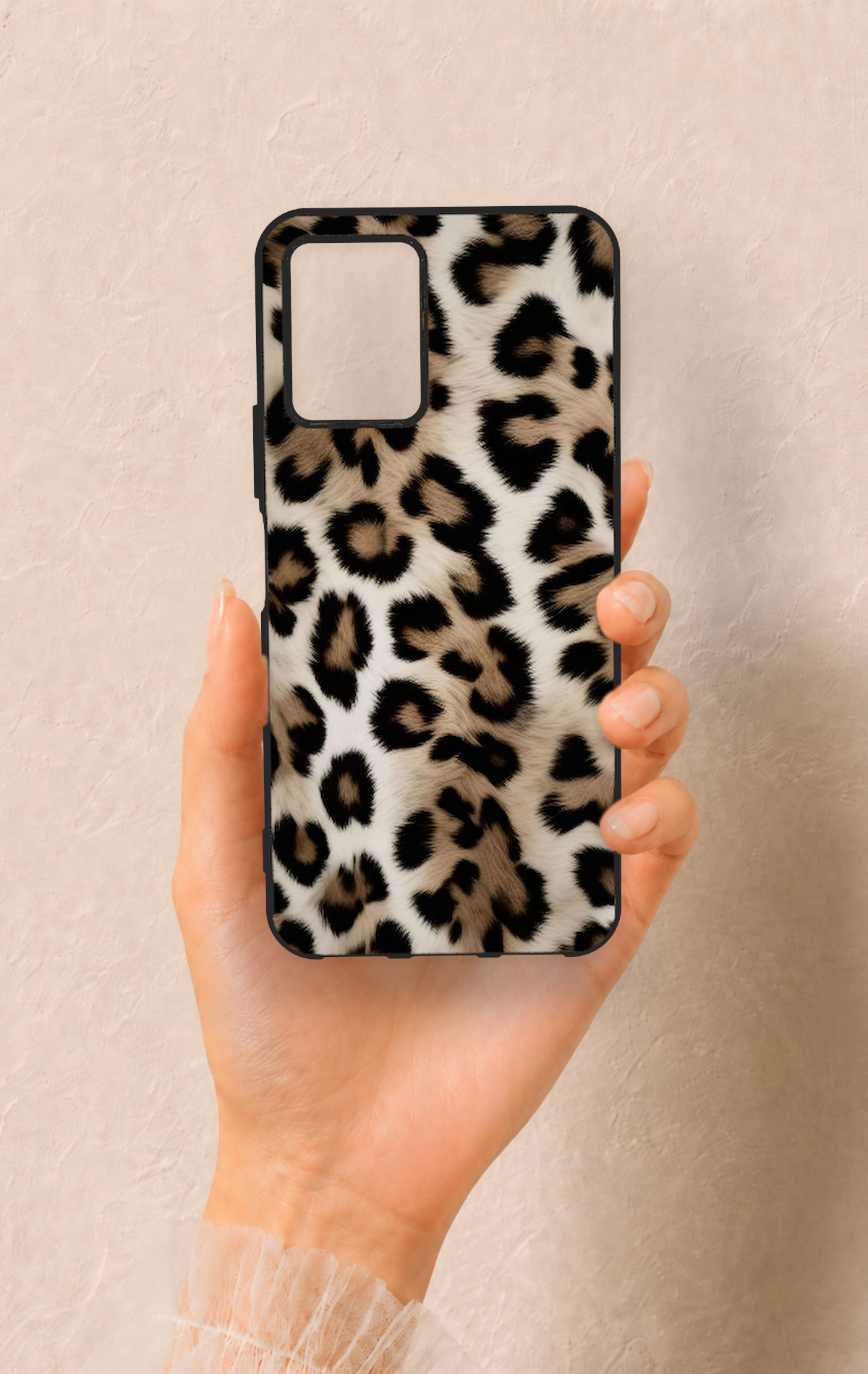 Vivo Y33S Uyumlu Leopar Derisi Desenli Silikon Kılıf