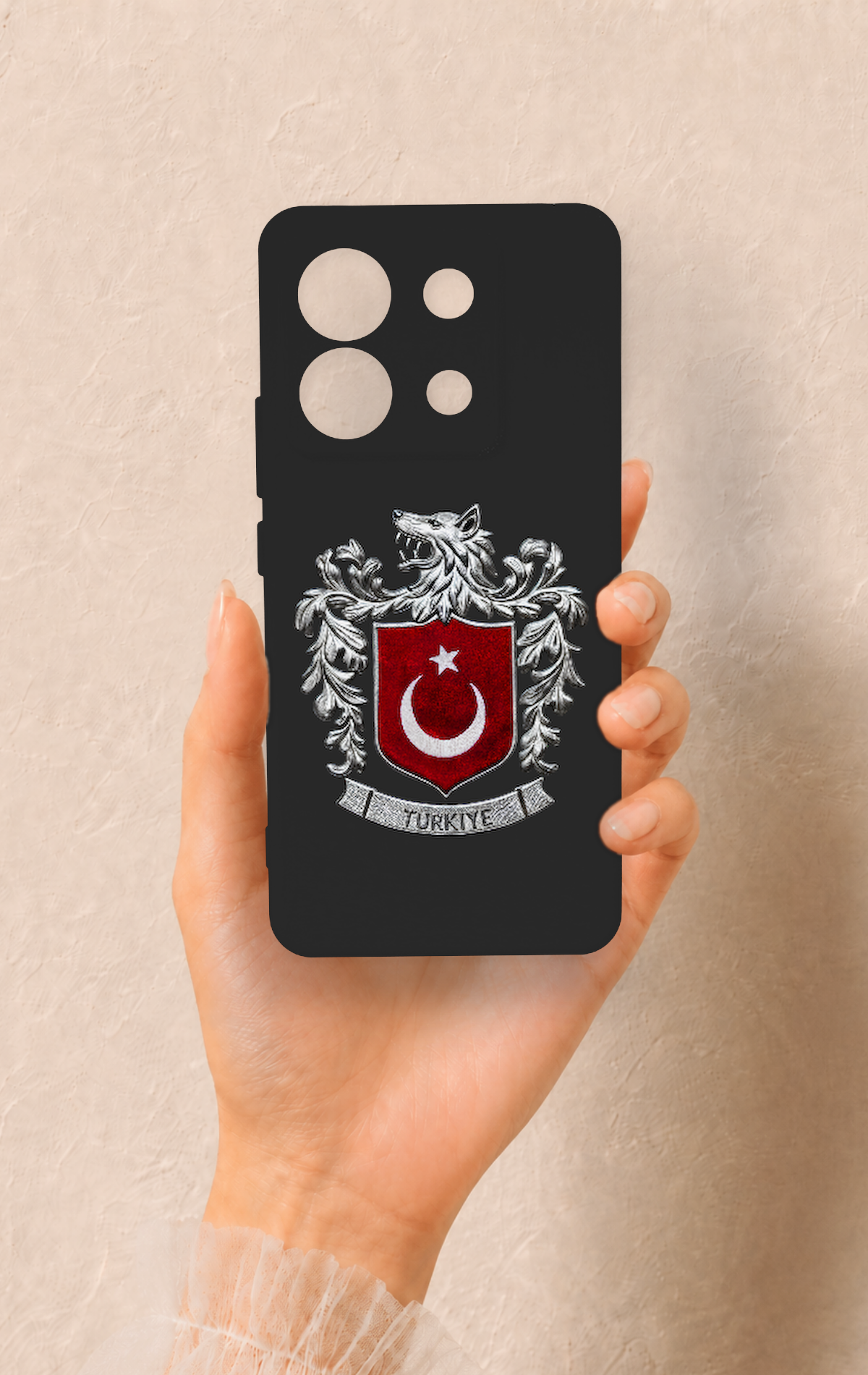 Redmi Note 13 Pro 5G Uyumlu Türk Arma Desenli Silikon Kılıf