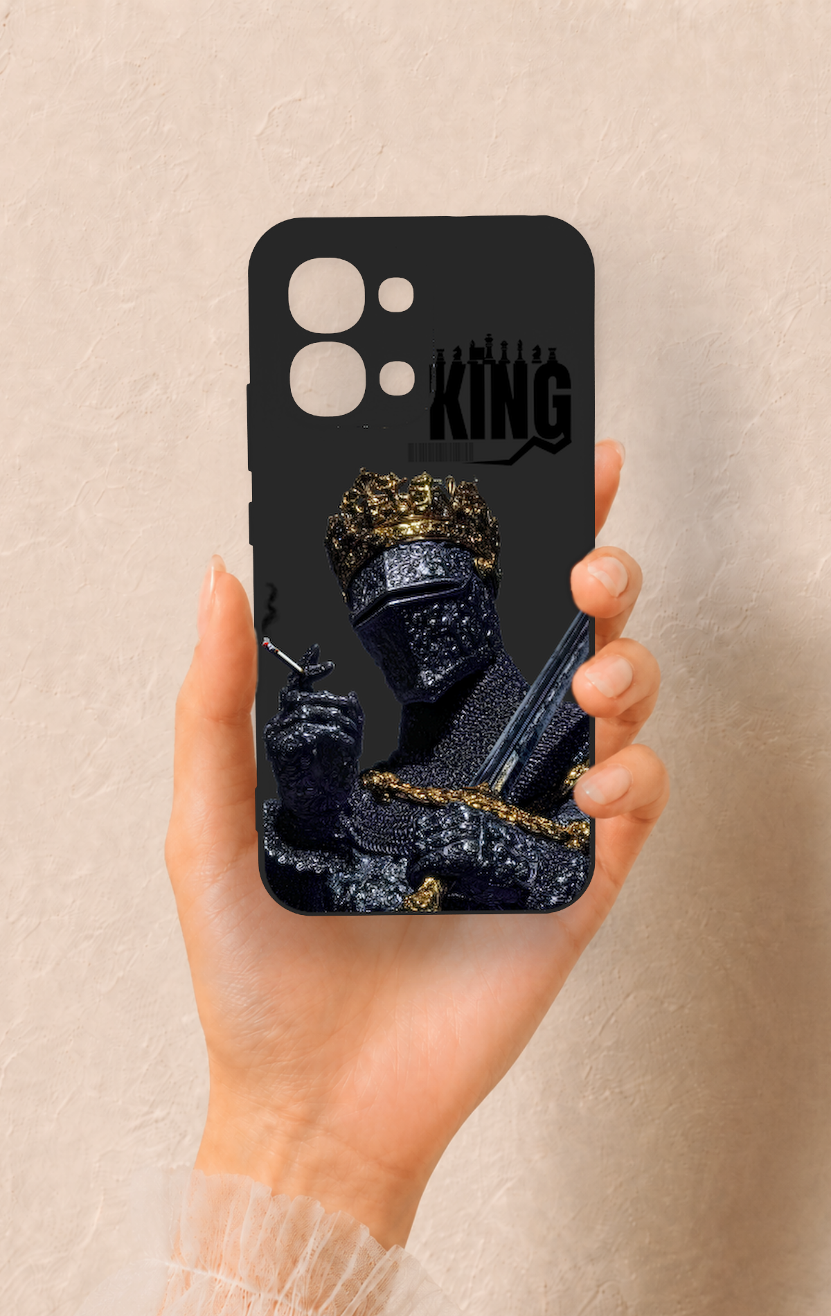 Oppo A6 Pro Uyumlu King Desenli Silikon Kılıf