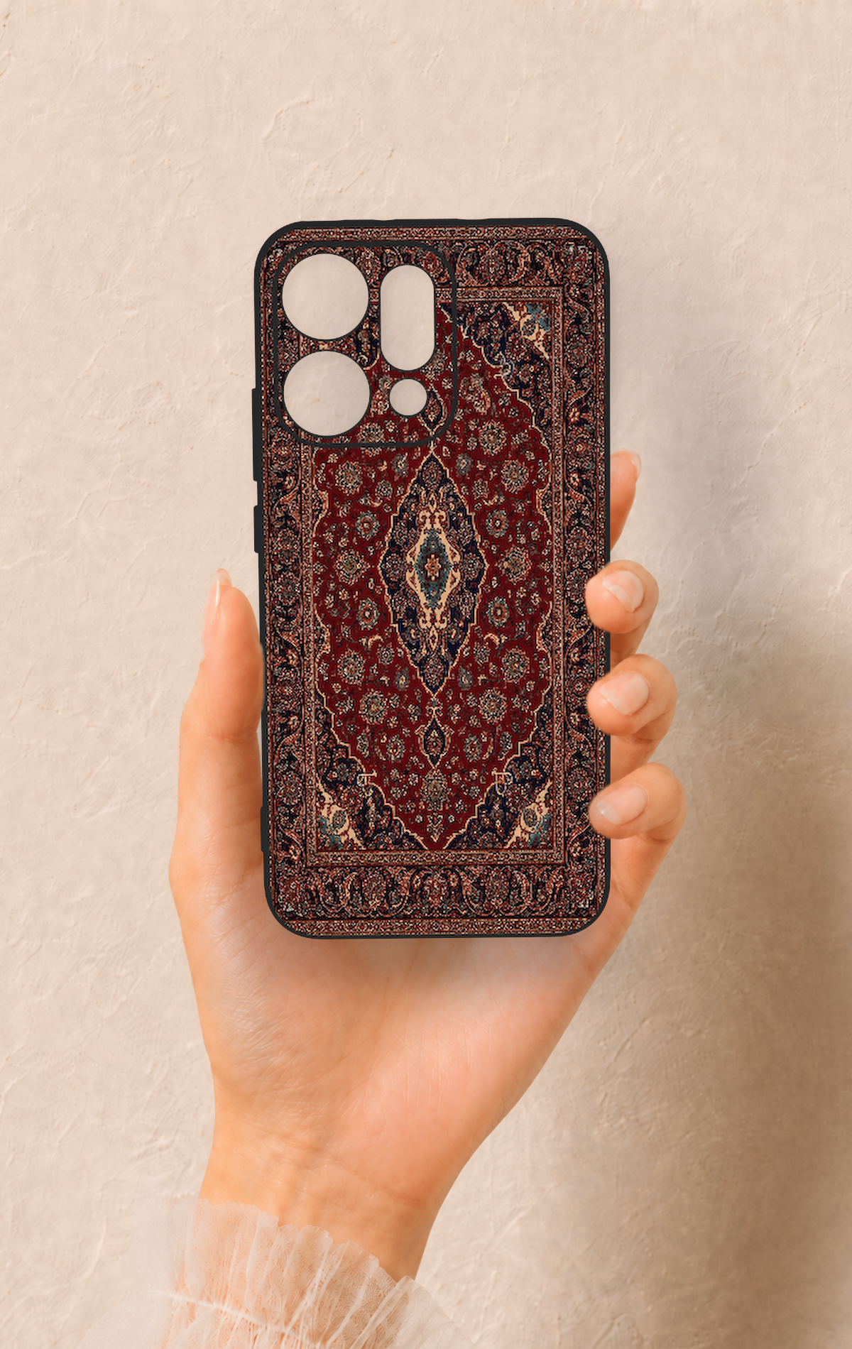 Oppo Reno 14 Uyumlu Acem Halı Desenli Silikon Kılıf