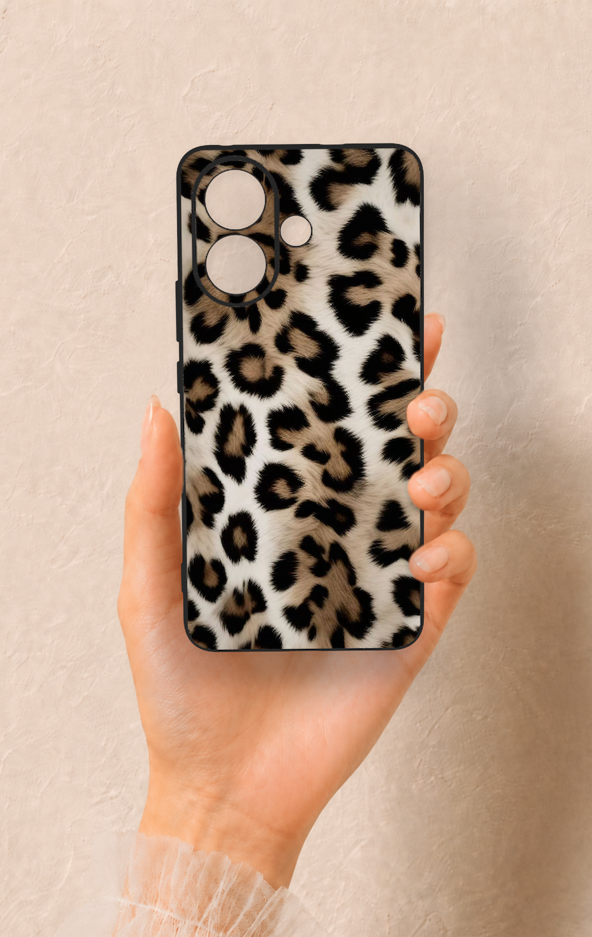 Vivo V60 Lite Uyumlu Leopar Derisi Desenli Silikon Kılıf